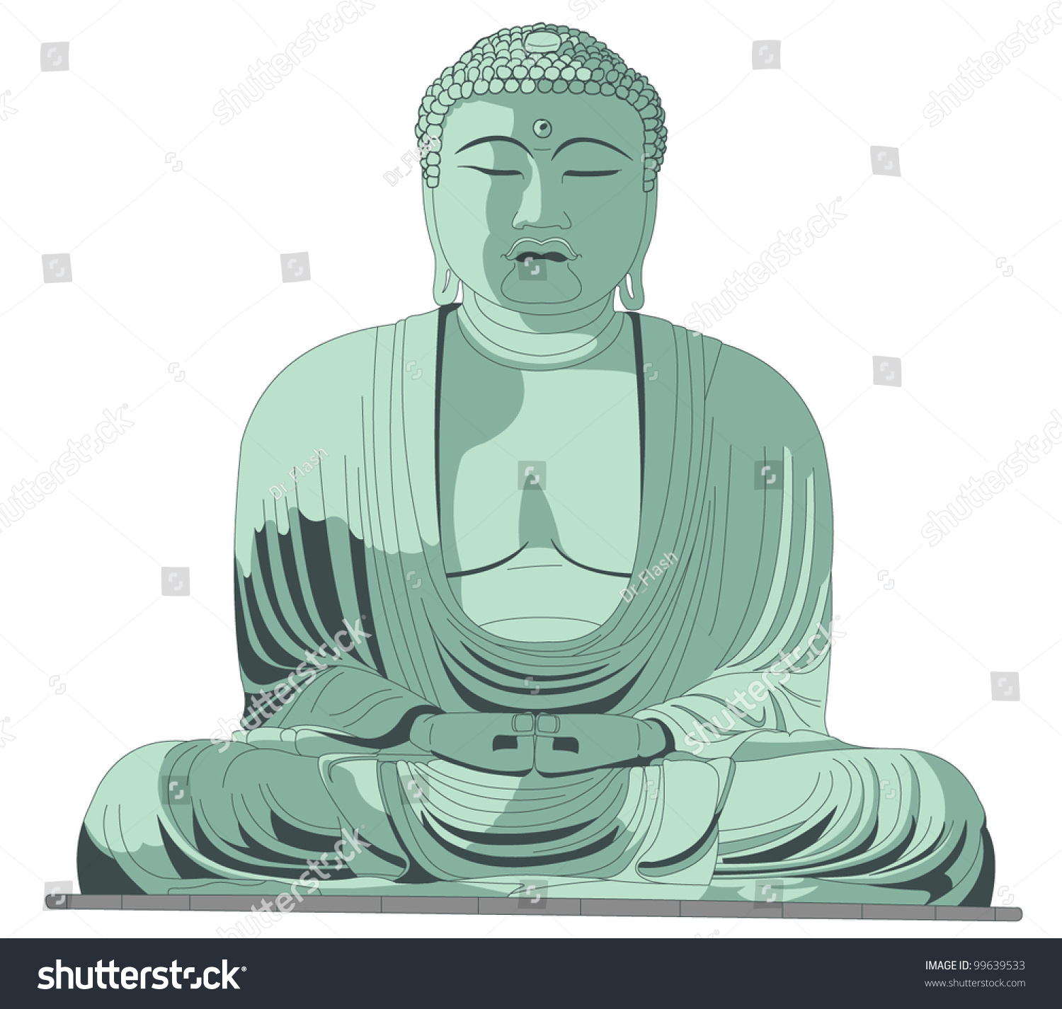 Sitting Buddha In Vector Art - 99639533 : Shutterstock