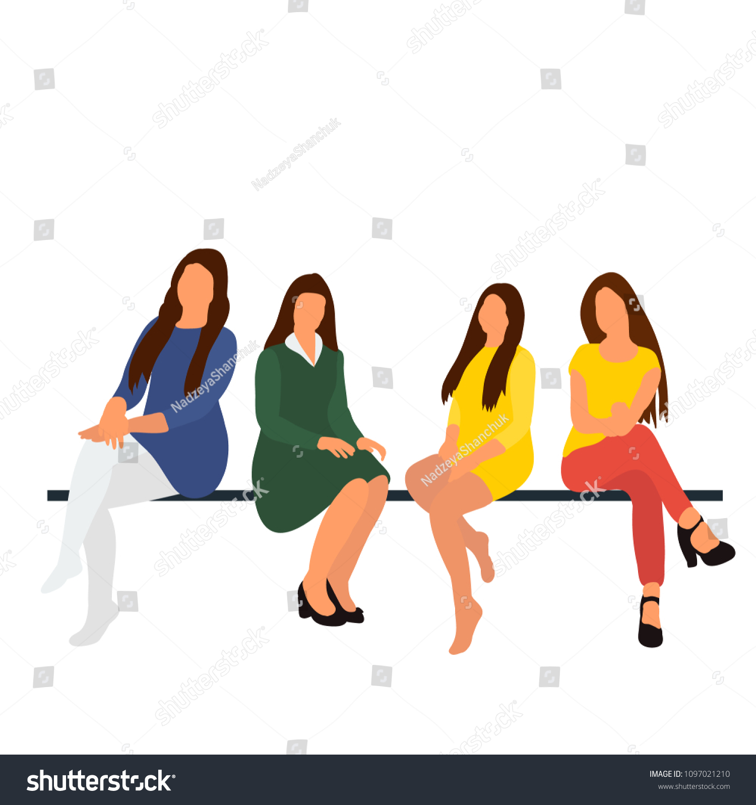 girls sitting girls face