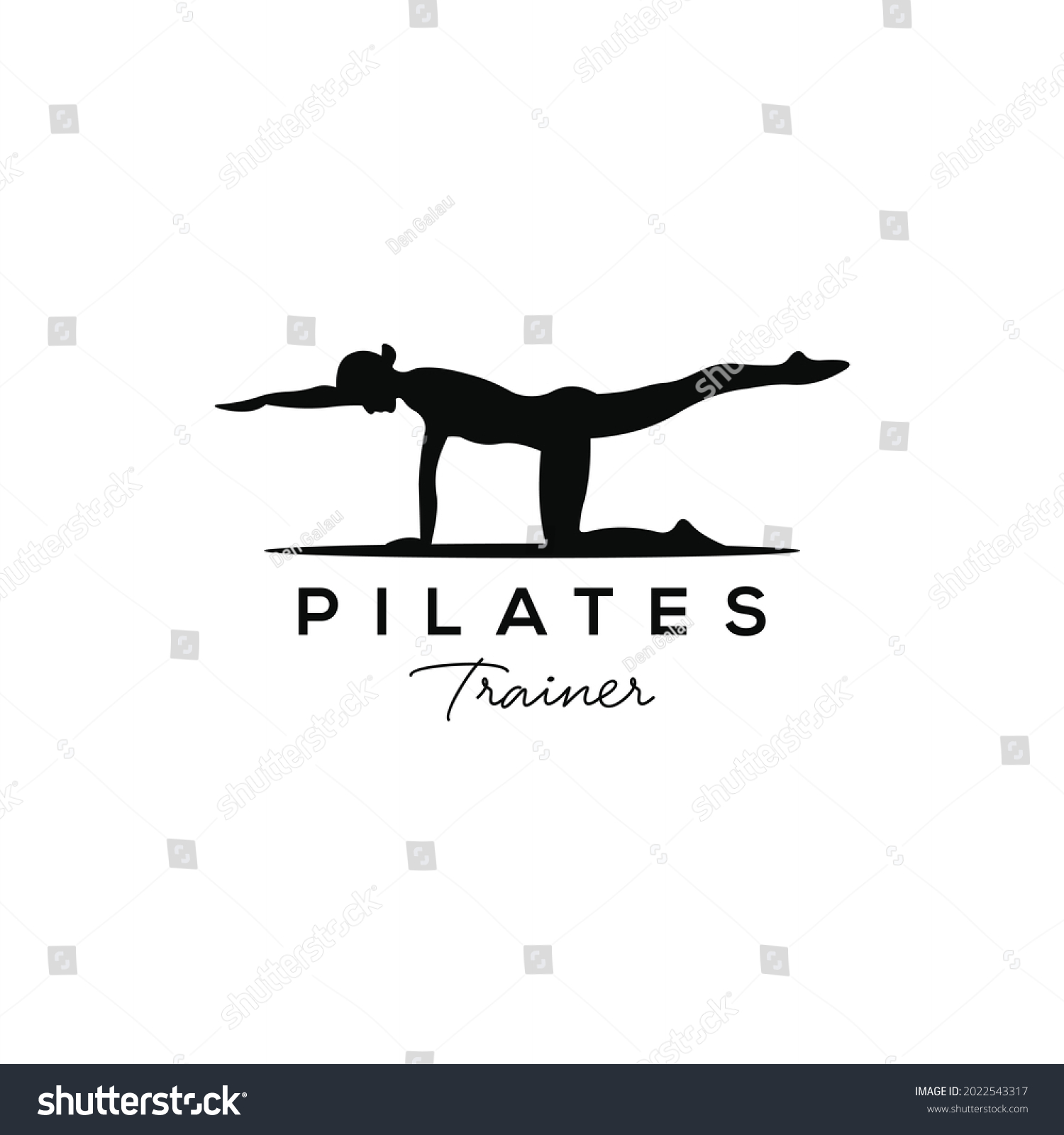 Sitting Pilates Woman Silhouette Logo Design Stock Vector Royalty Free 2022543317 0897