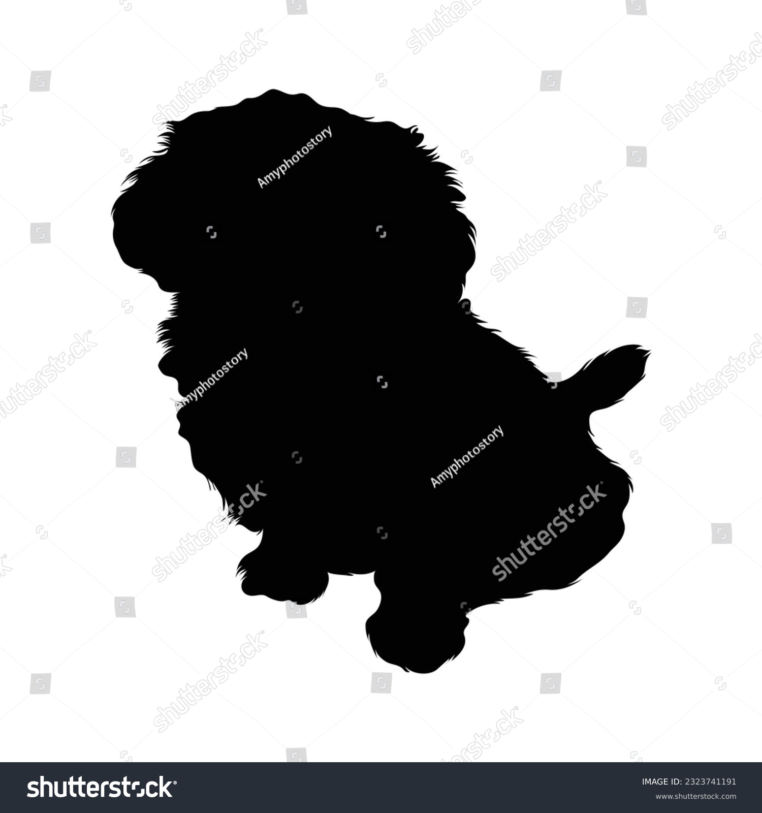 SVG of Sitting Shih Tzu Silhouette Good To Use For Element Print Book, Animal Book and Animal Content svg