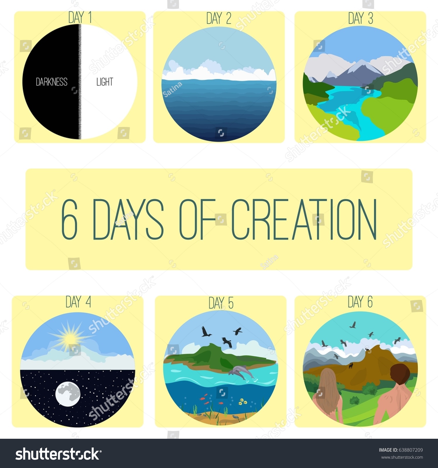 7 Days Of Creation Clip Art