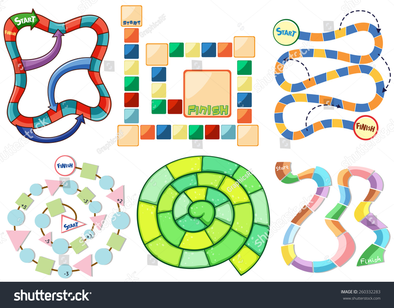 Six Different Templates Of Puzzle Game Stock Vector Illustration ...