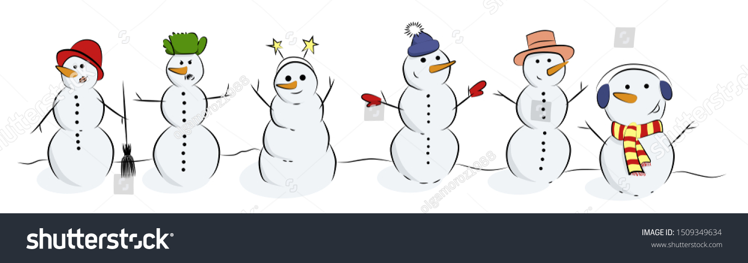 1,017 Six snowmen Images, Stock Photos & Vectors | Shutterstock