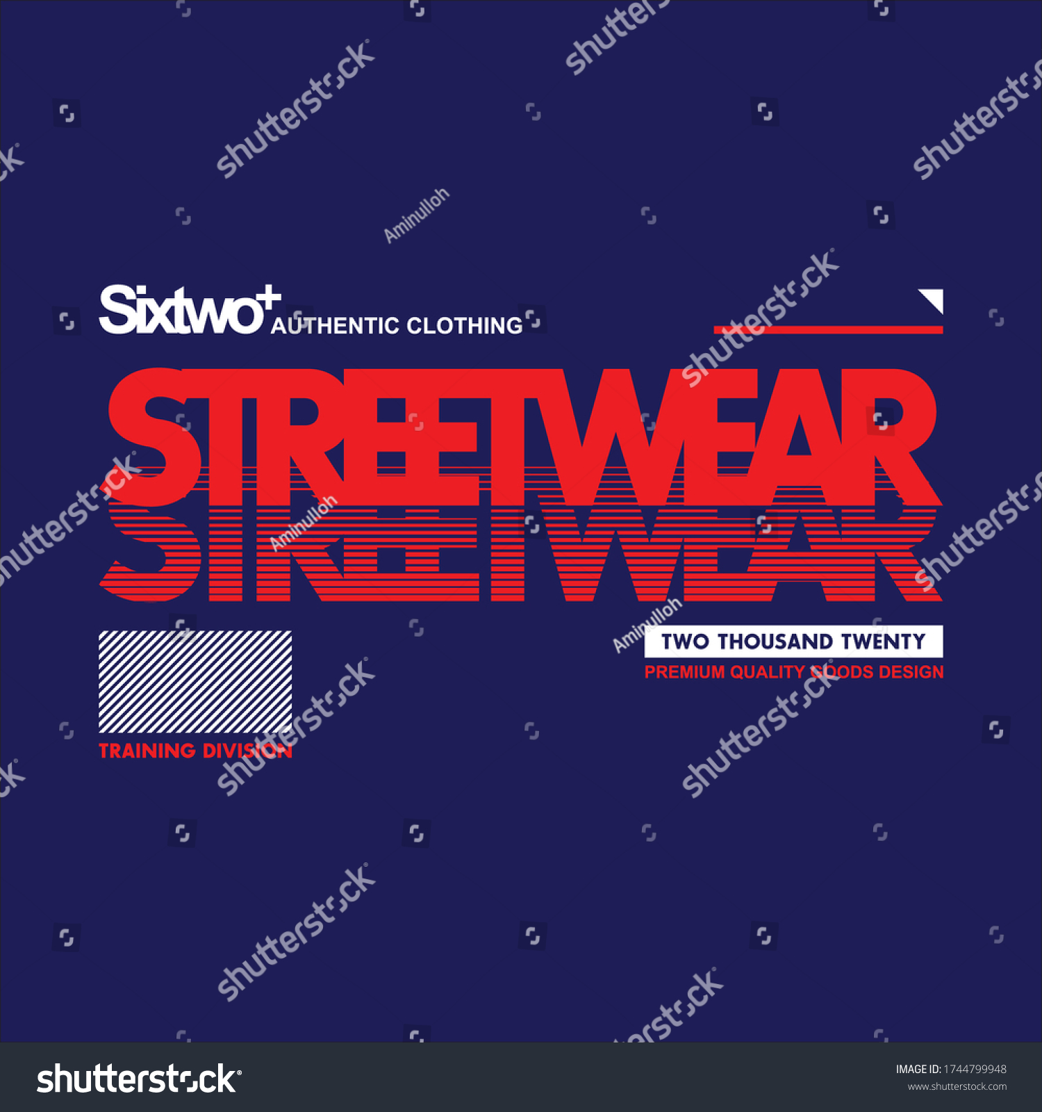 Sixtwo Streetwear Authentic Clothing Vintage Stock Vector (Royalty Free
