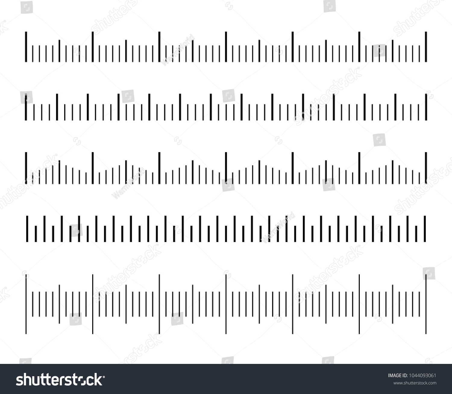 Size Indicators Set Isolated On White Stock Vector (Royalty Free ...