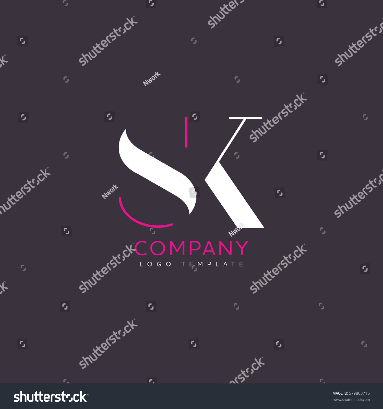 Sk Logo Stock Vector 579863716 - Shutterstock