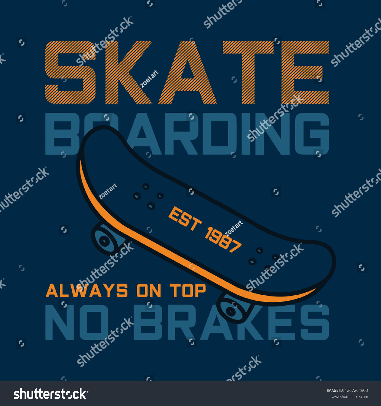 Skate Boarding Typographyhics Vectors Vector Stock Vector (Royalty Free ...