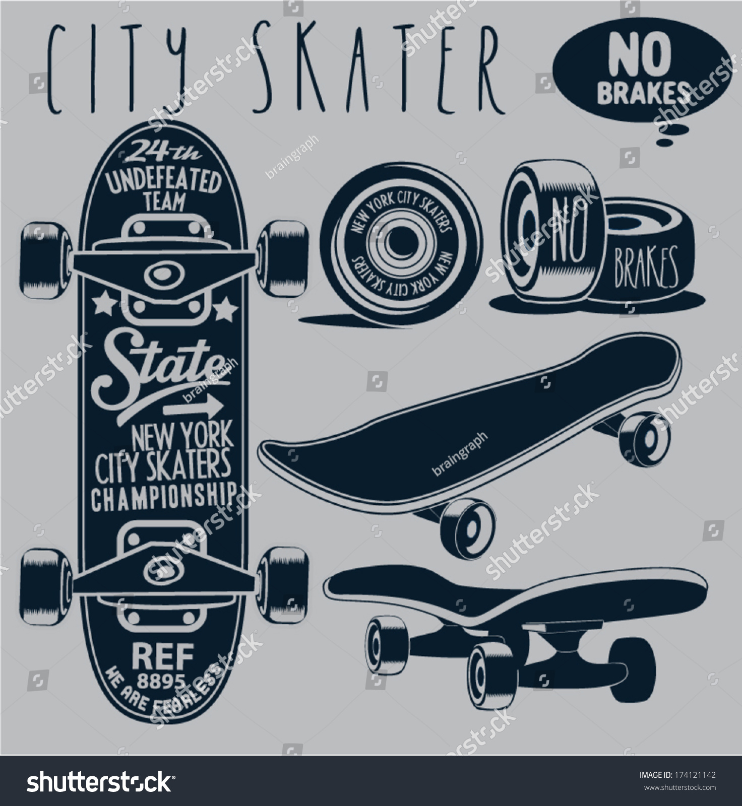 Skateboard Vector Stock Vector Royalty Free