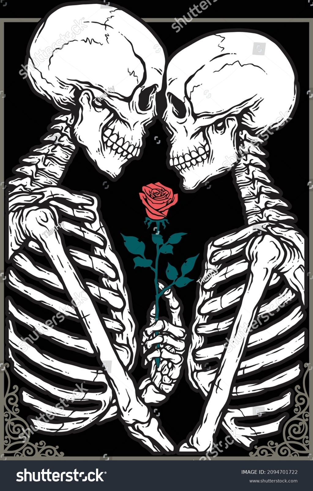 Skeleton love Images, Stock Photos & Vectors | Shutterstock