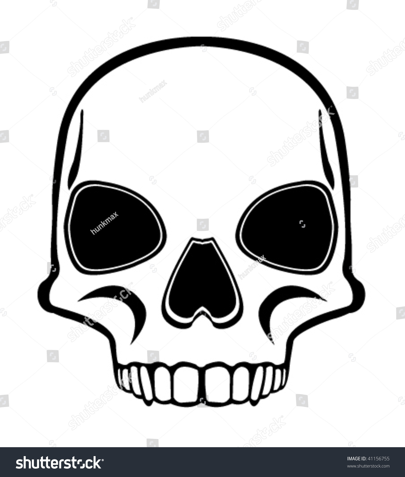 Skeleton Skull Stock Vector Illustration 41156755 : Shutterstock