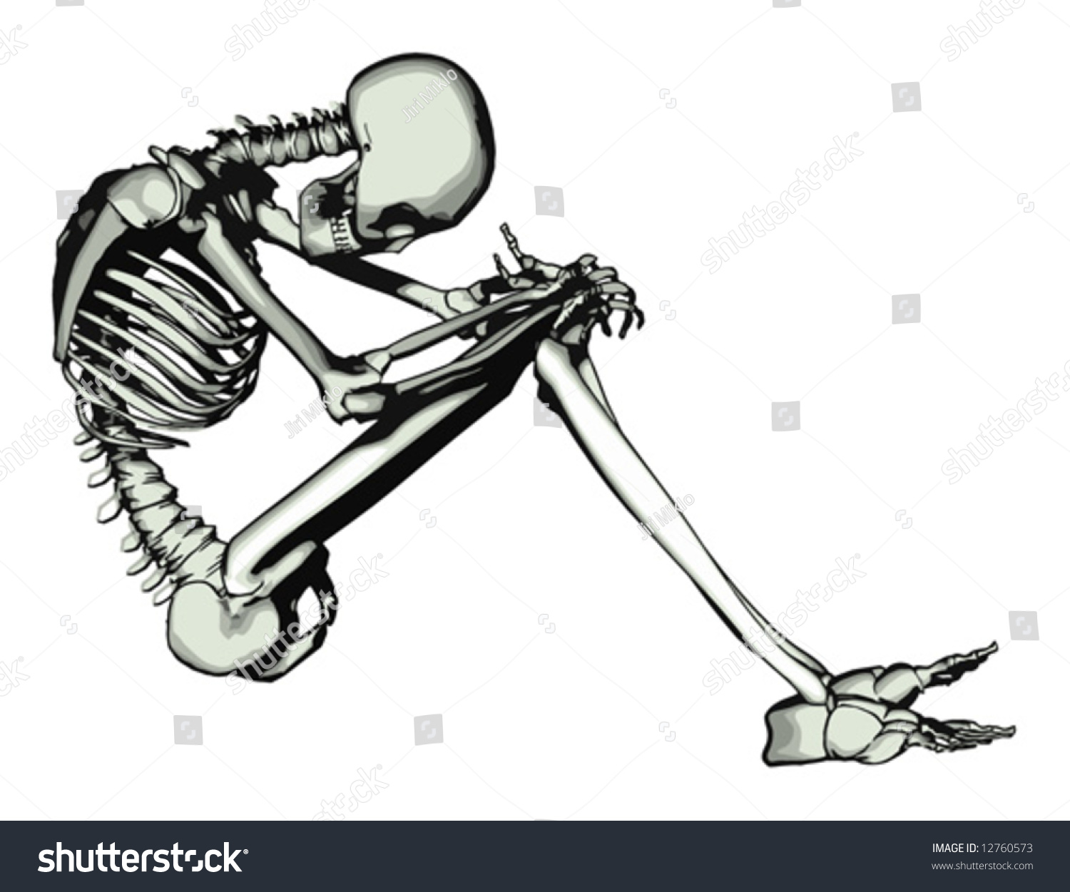 Skeleton Waiting Dead Men Stock Vector 12760573 - Shutterstock