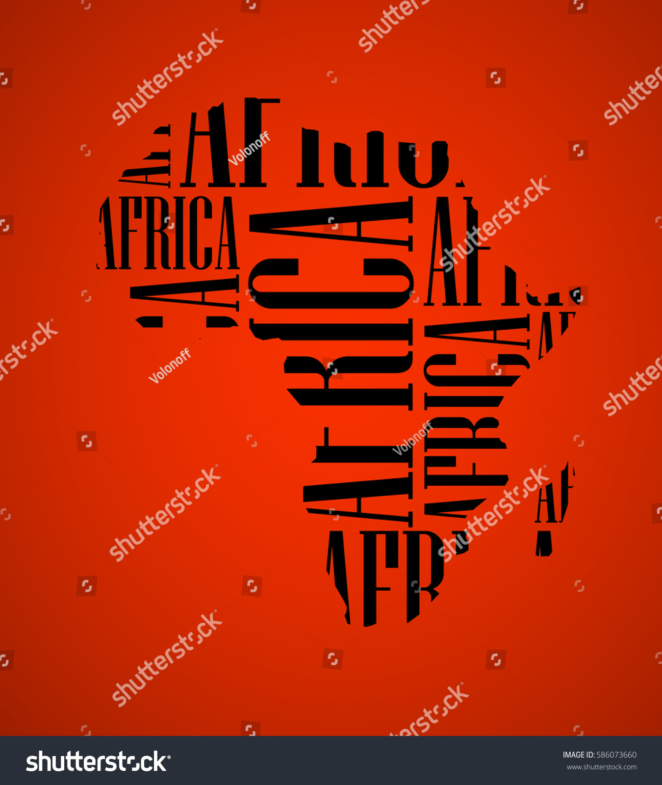 Sketch African Text Continent Flat Icon Stock Vector 586073660 ...