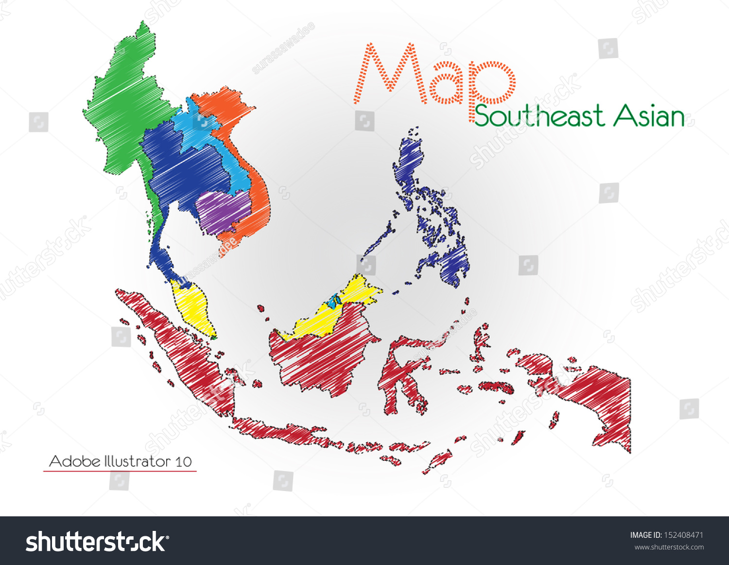 Southeast Asia Map Without Words 96