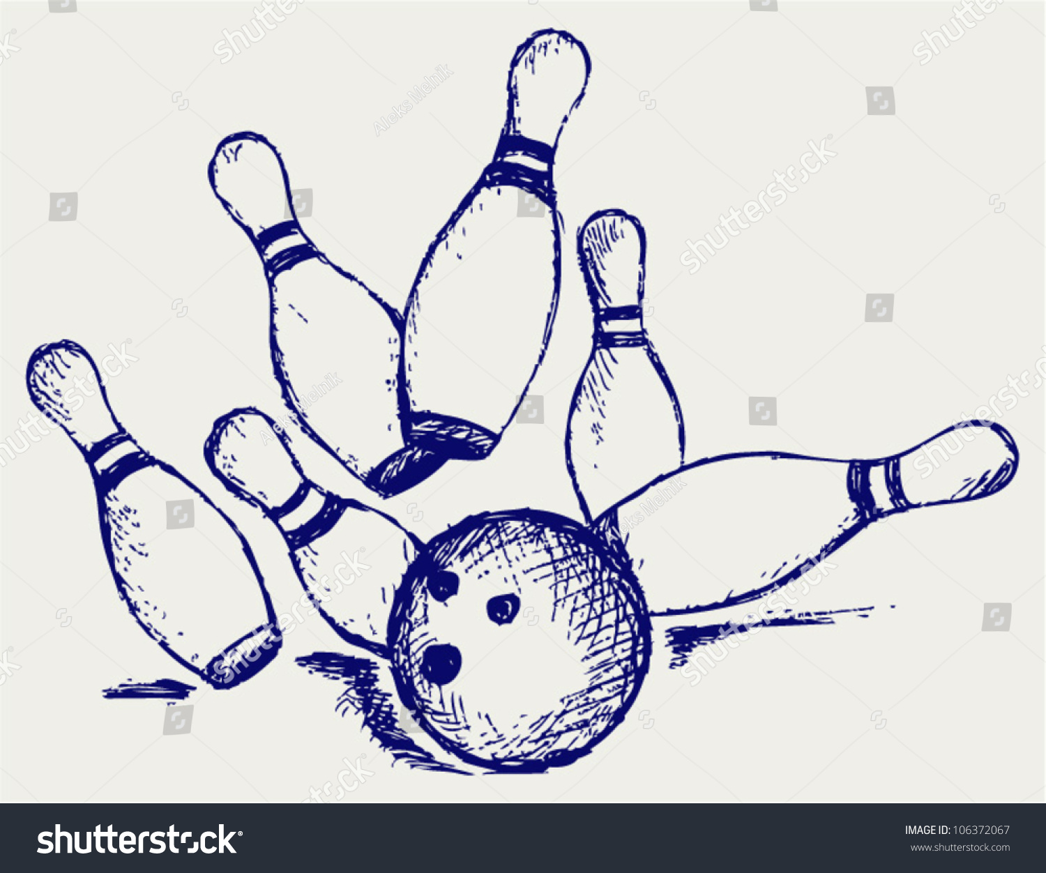 Bowling sketch Images, Stock Photos & Vectors Shutterstock