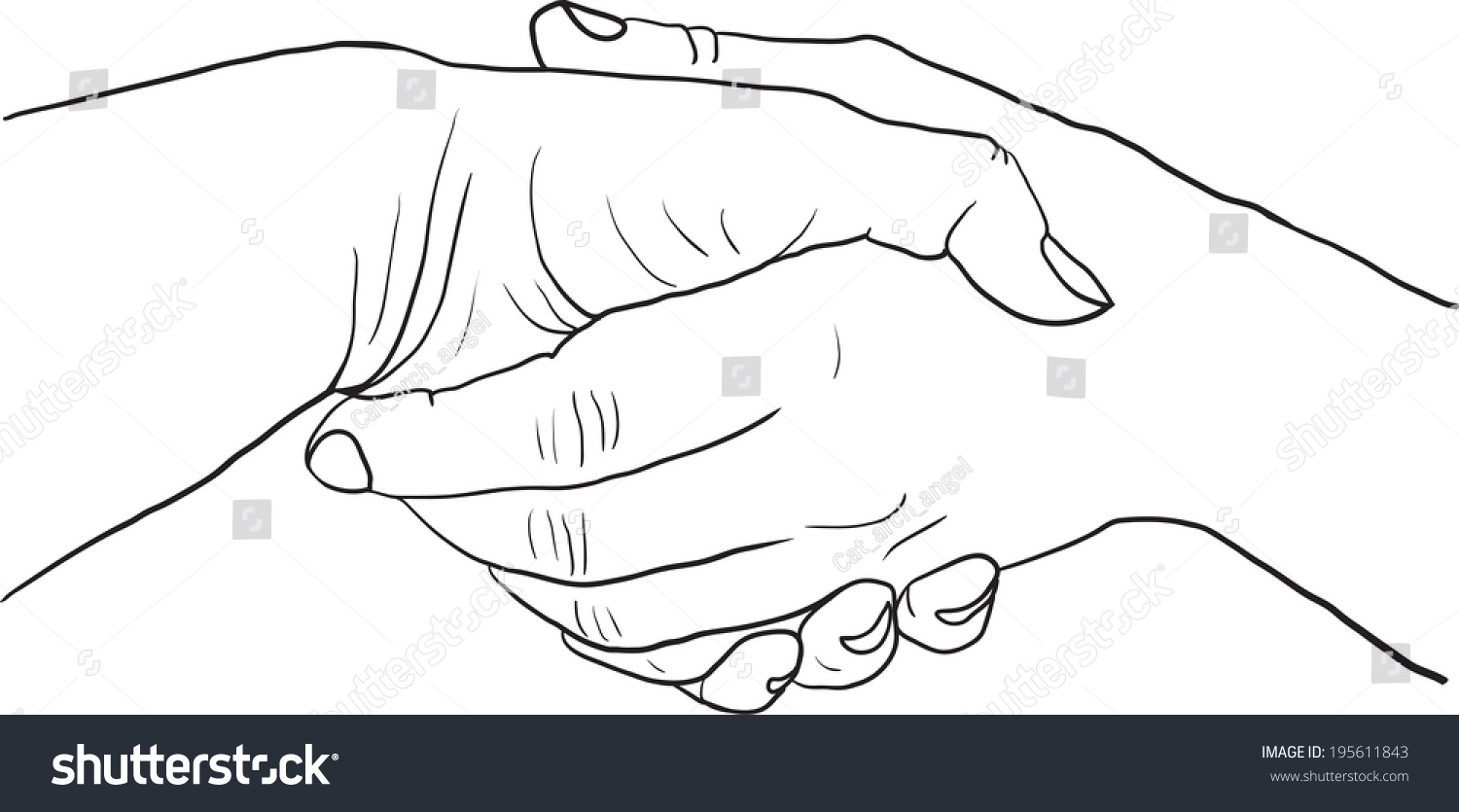 Sketch Drawing Handshake Hand Drawn Vector Stock Vector (Royalty Free ...