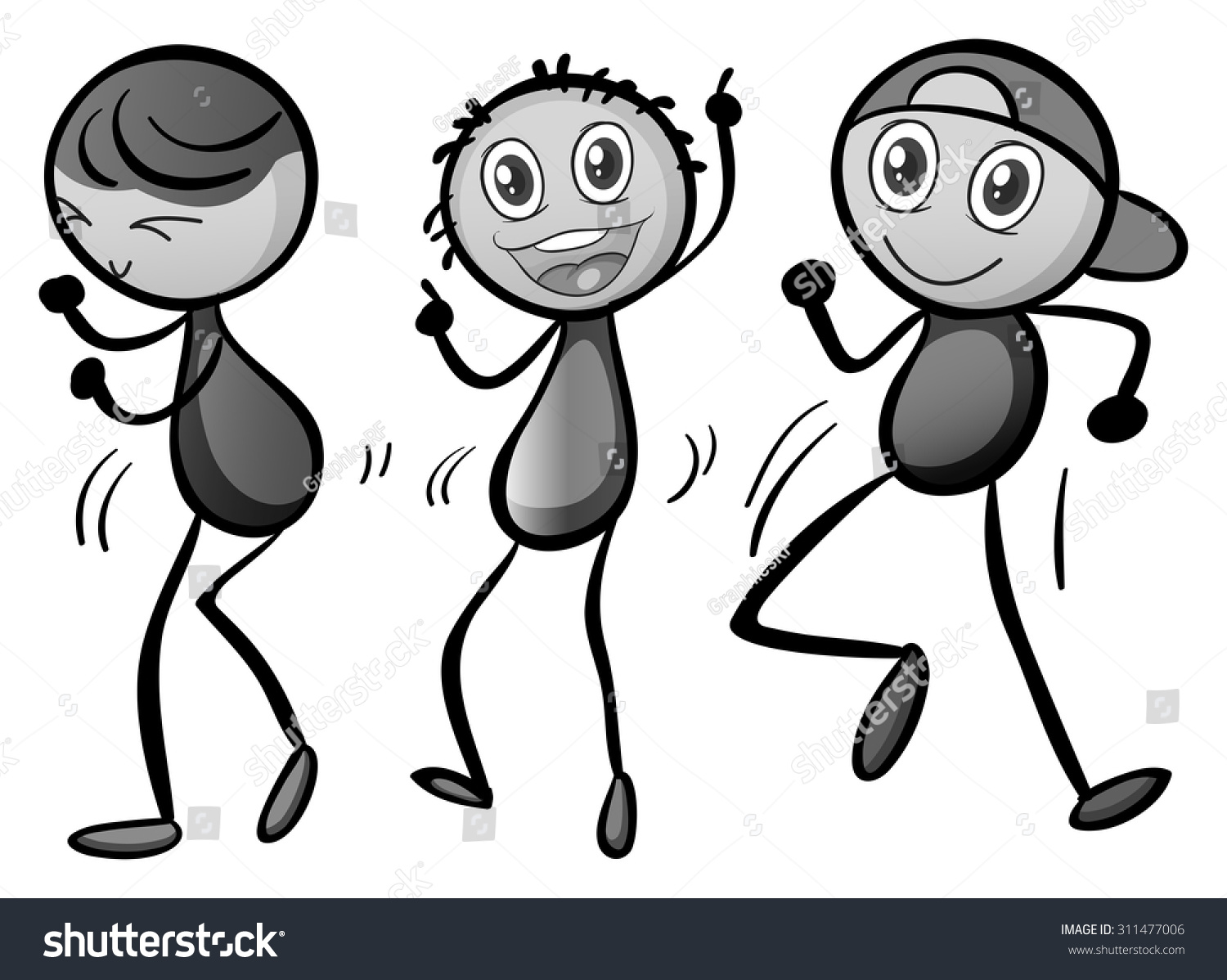Sketch People Dancing Illustration Stock Vector (Royalty Free) 311477006
