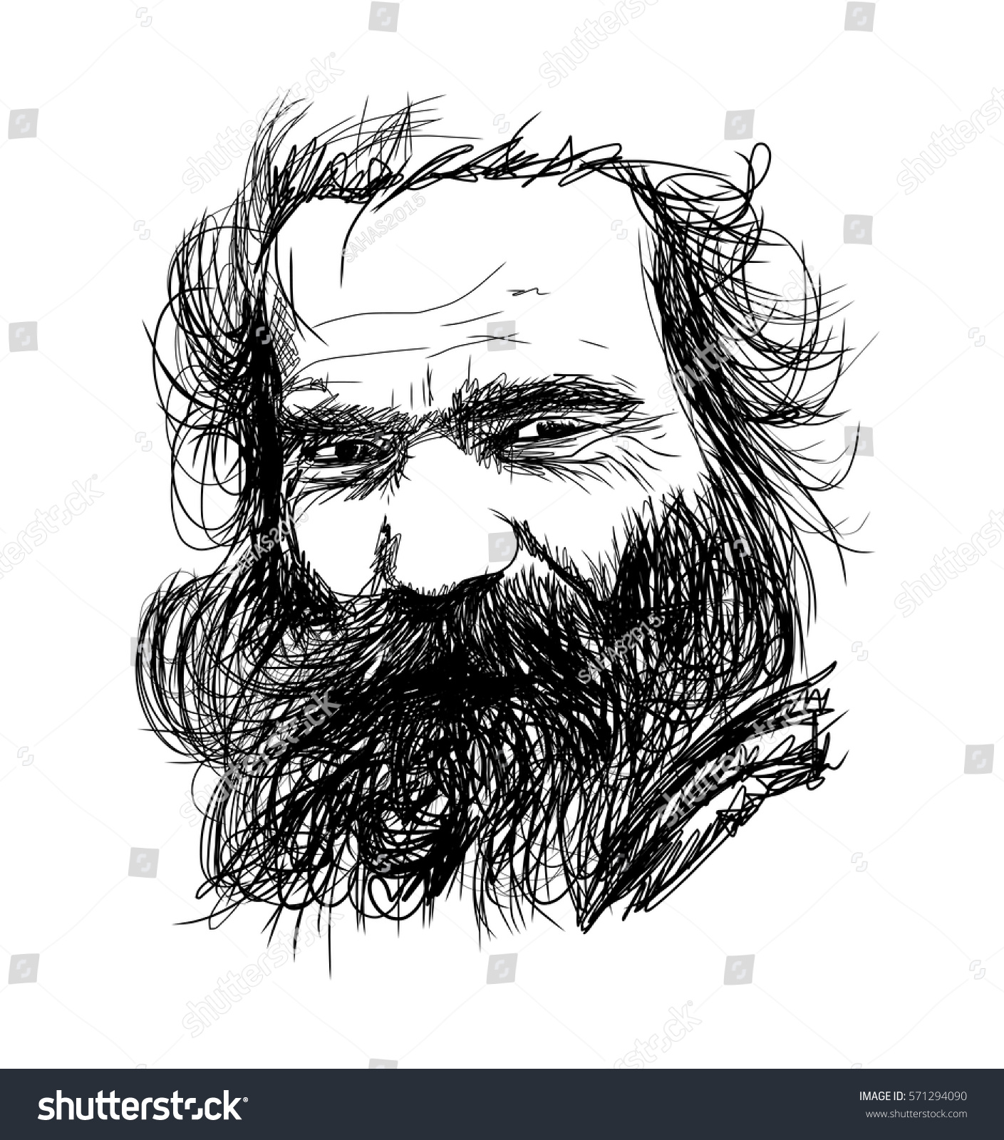 Sketch Sadhu India Vector Stock Vector (Royalty Free) 571294090 ...