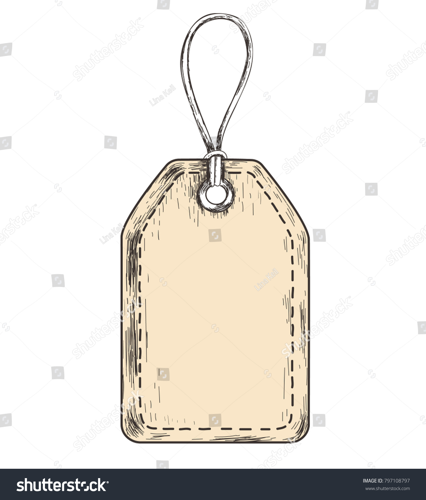 sketch tag sales label template goods stock vector royalty free