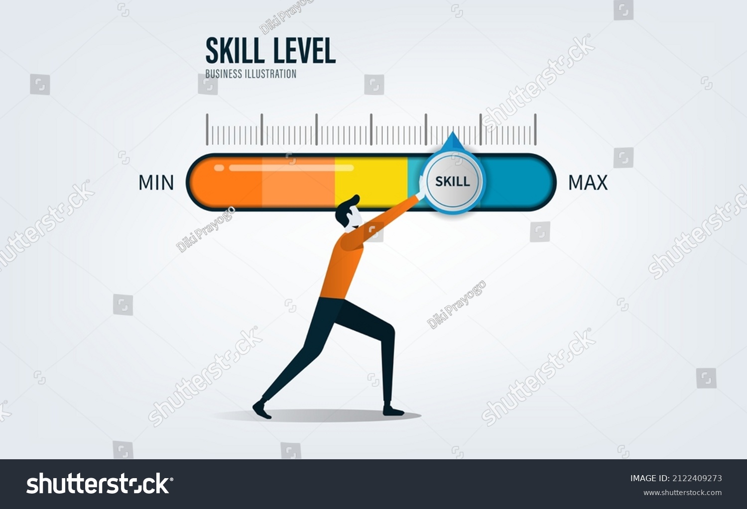 skill-levels-growth-increasing-skills-level-stock-vector-royalty-free