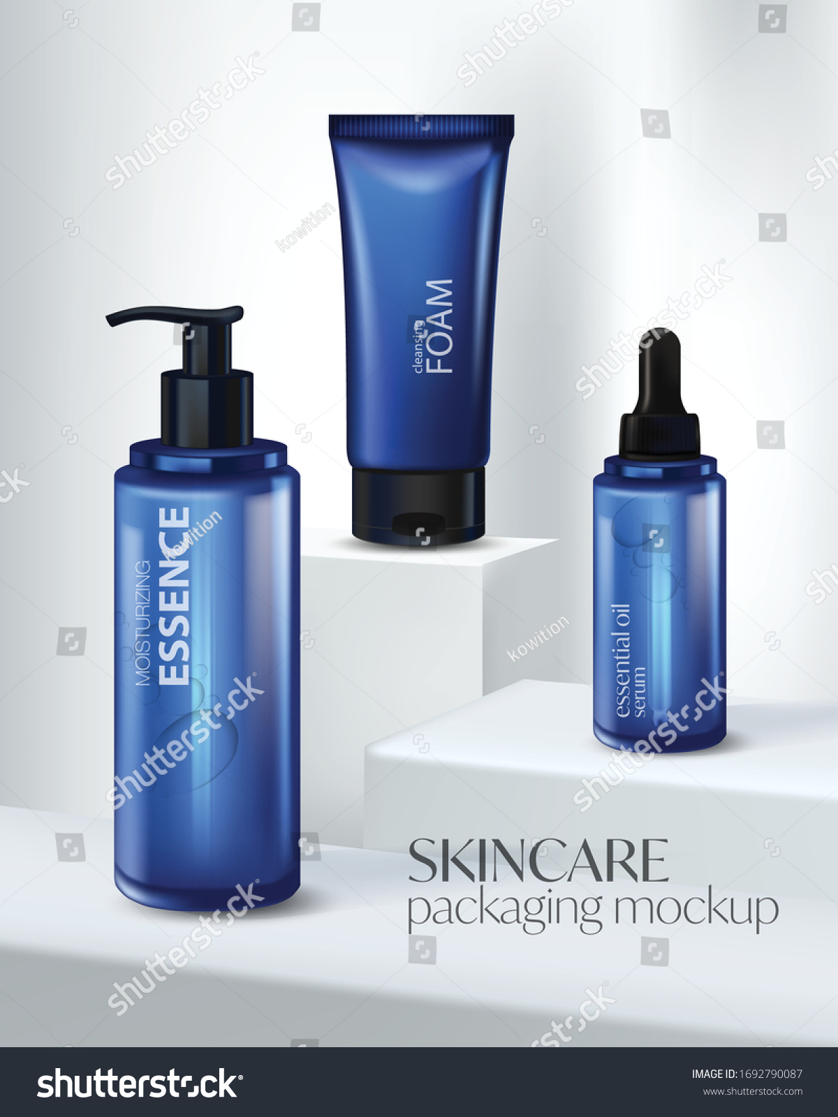 Skin Care Product Mockup On Square Stock Vector Royalty Free 1692790087 Shutterstock 0223