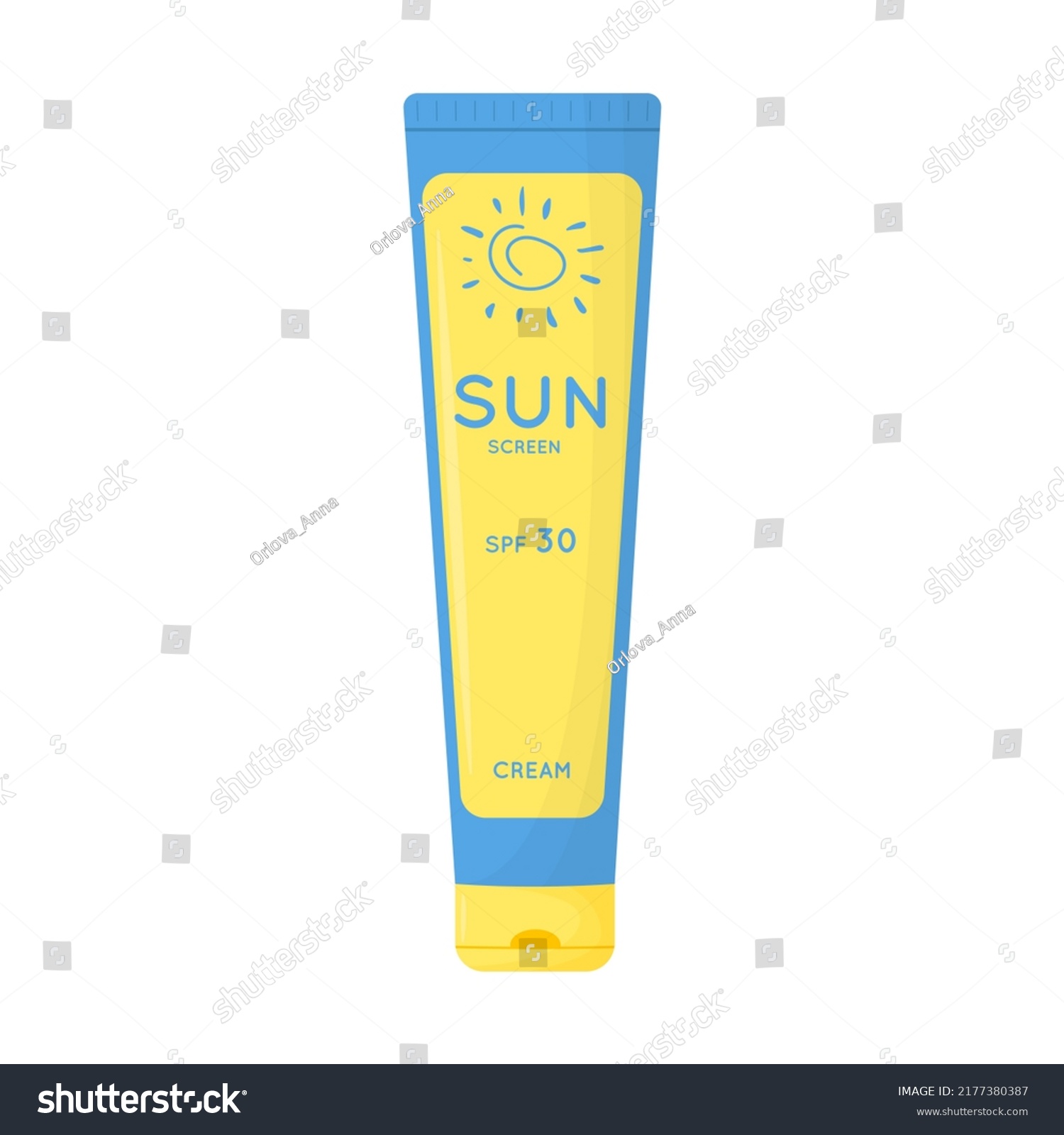 Skin Care Product Sun Safety Uv Stock Vector (Royalty Free) 2177380387 ...