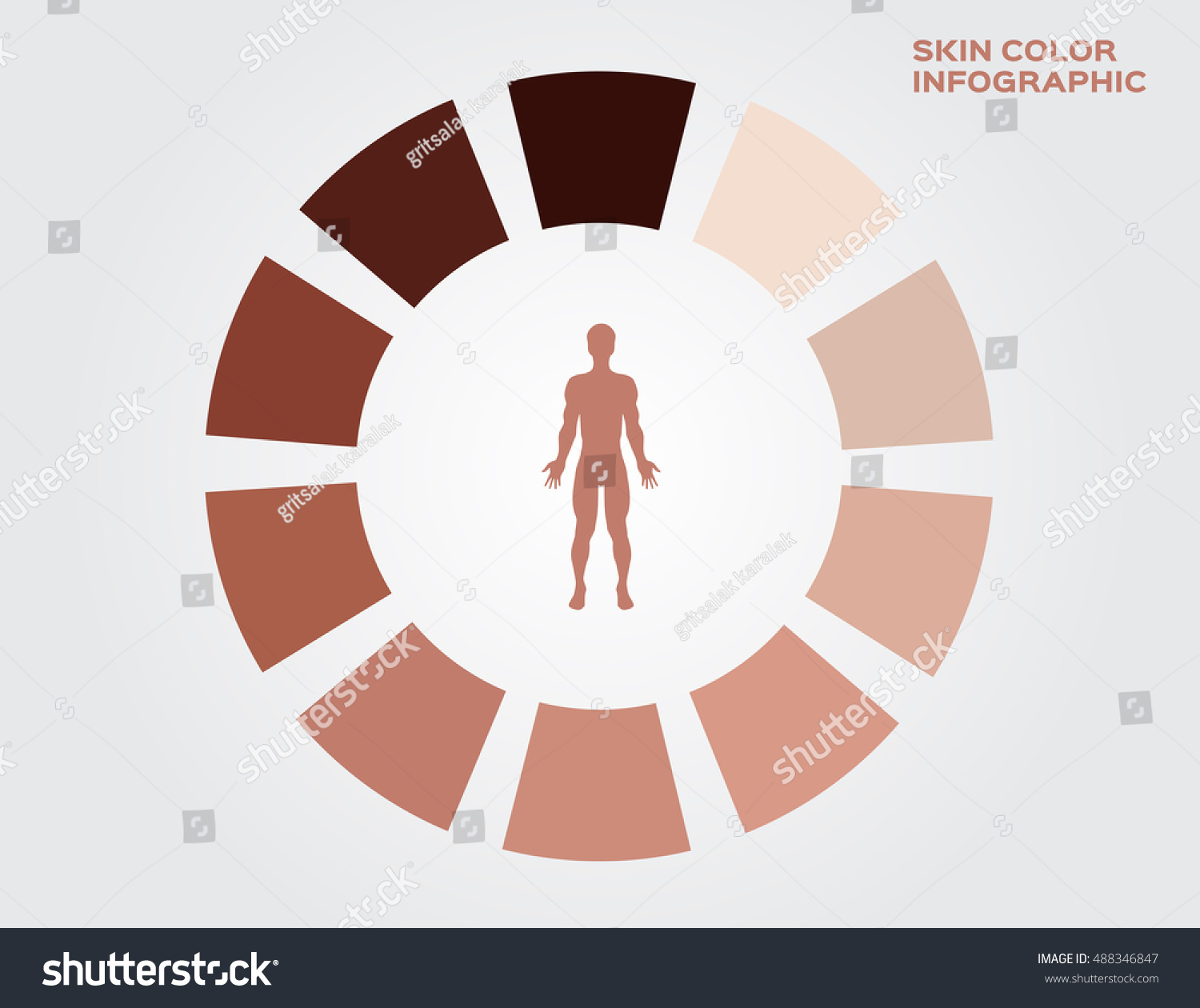 Skin Color Index Infographic Vector Dark Stock Vector Royalty Free 488346847 2982