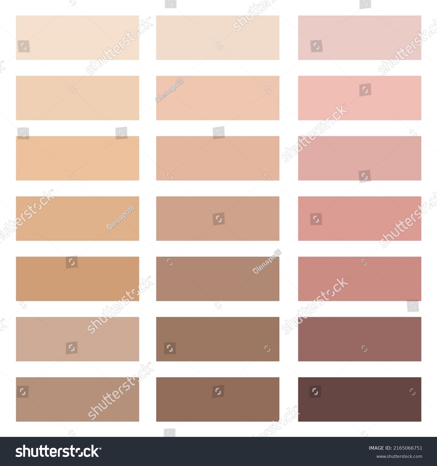 Skin Color Palette Human Skin Tones Stock Vector (Royalty Free ...