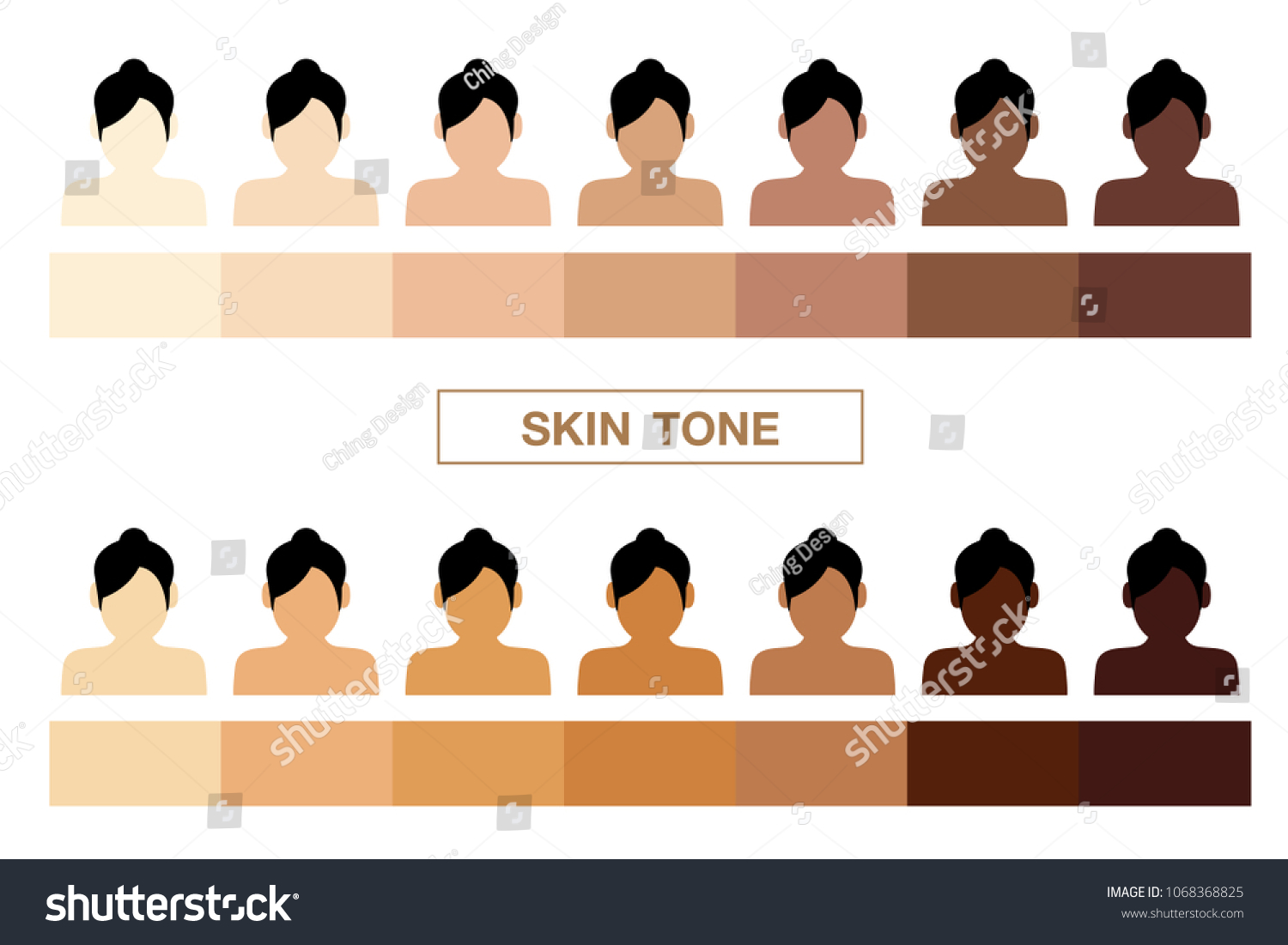 types of dark skin tones