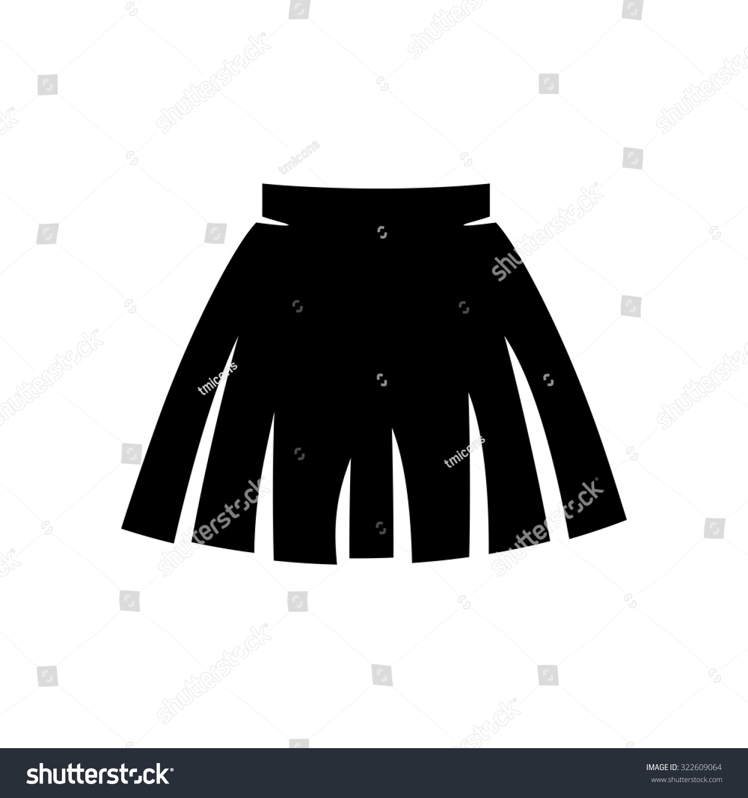 Skirt Icon Stock Vector Illustration 322609064 : Shutterstock