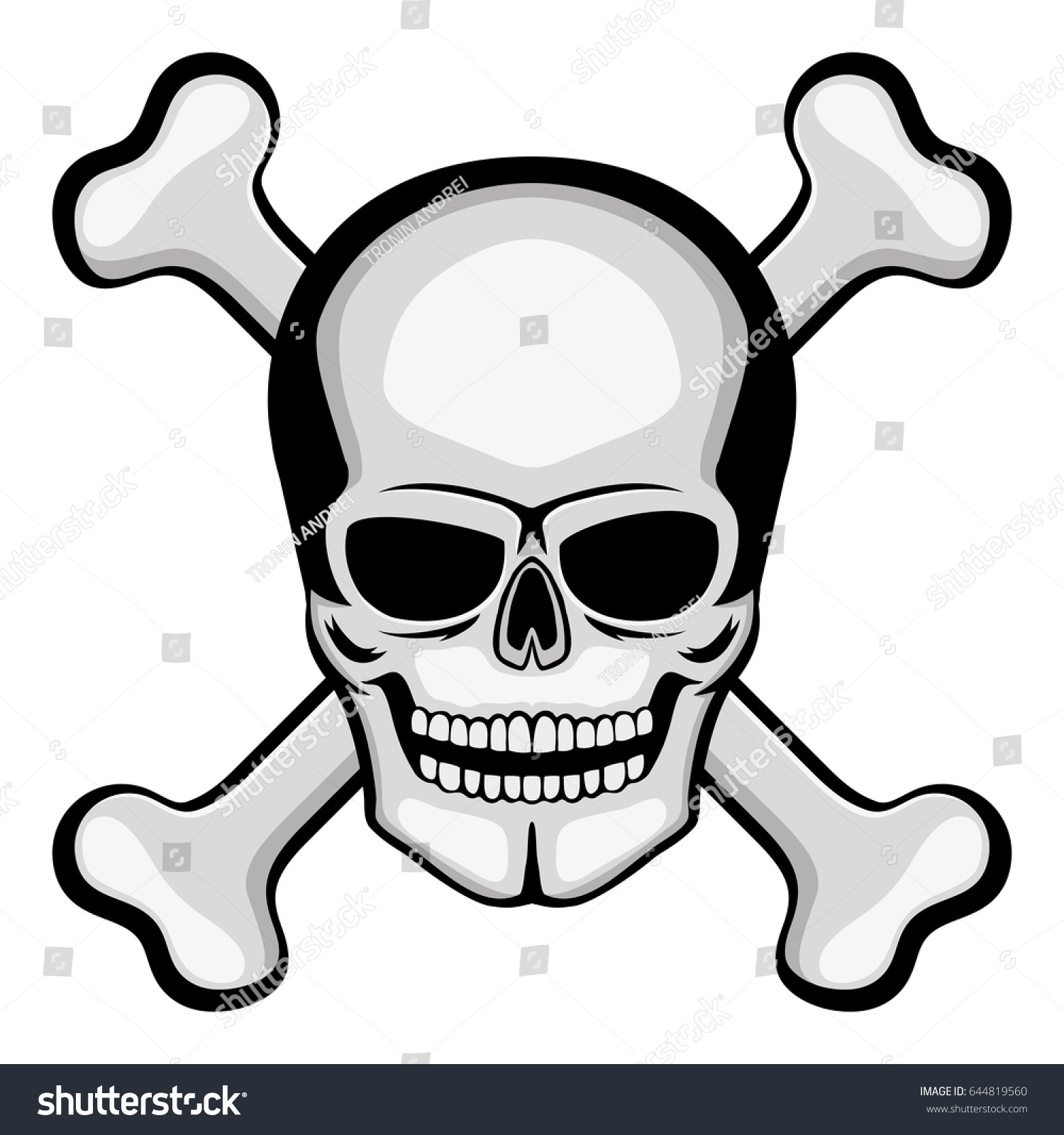 Skull Bones Stock Vector (Royalty Free) 644819560