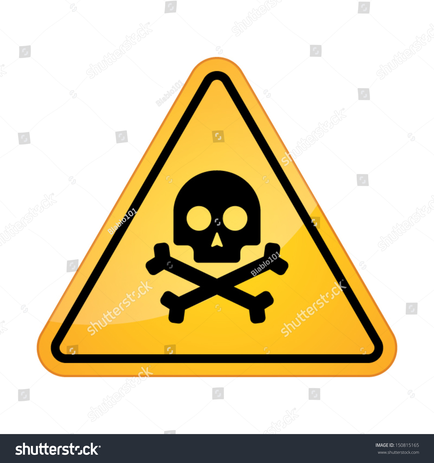 Skull Bones Warning Sign Stock Vector (Royalty Free) 150815165