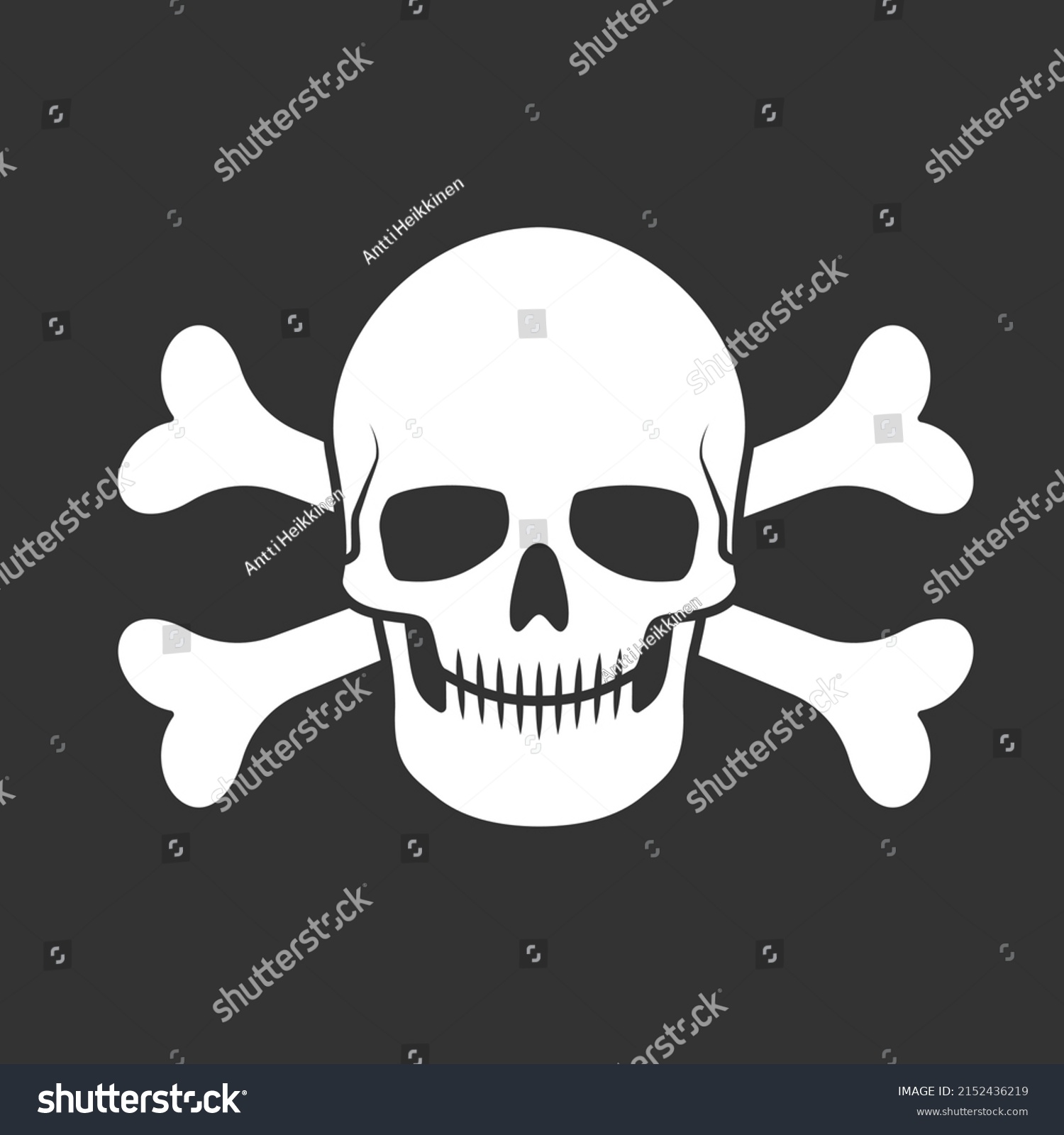 Skull Crossbones Vector Illustration Poison Label Stock Vector (Royalty