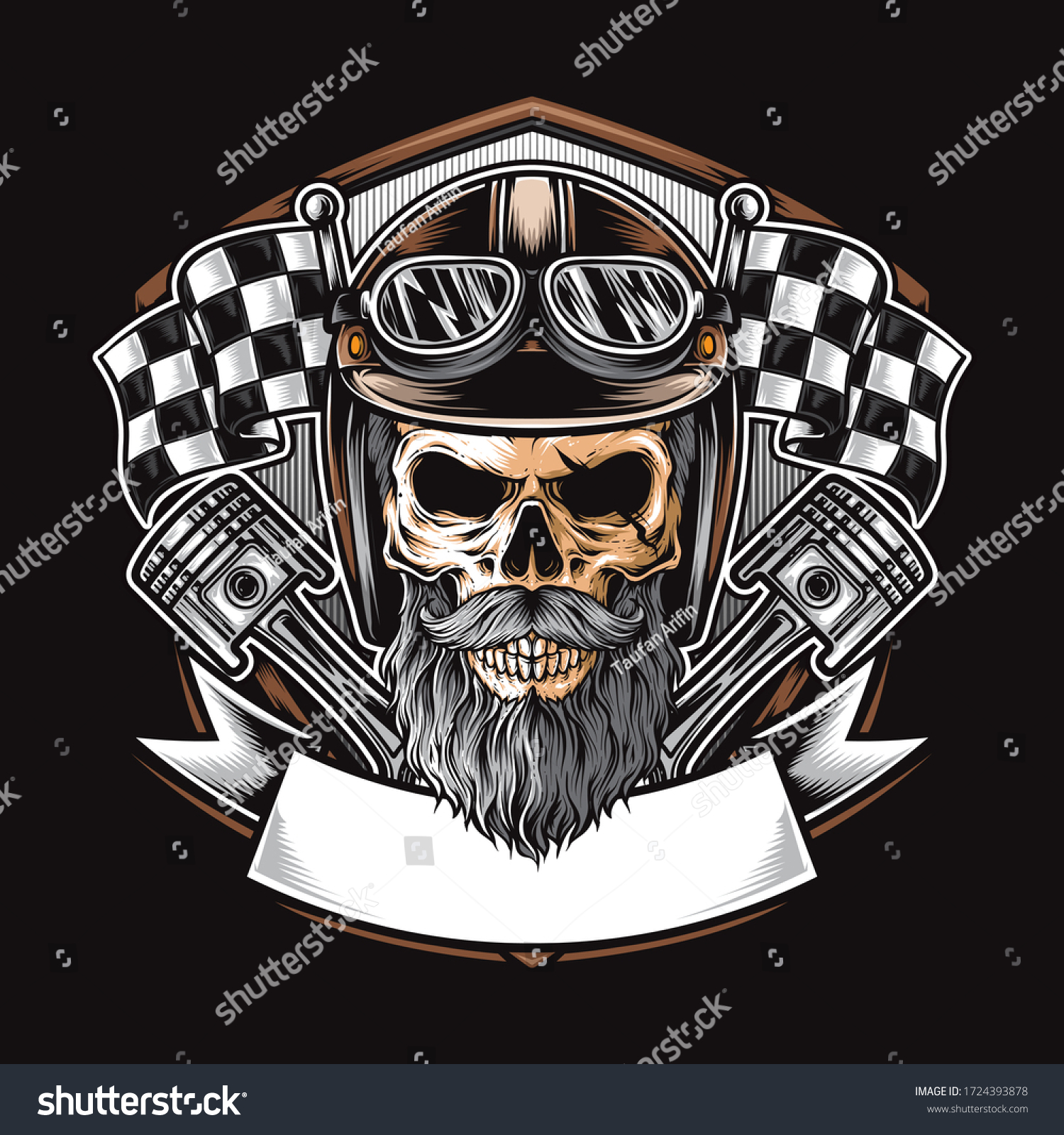 Skull Biker Vector Logo Illustration Stock Vector (Royalty Free ...