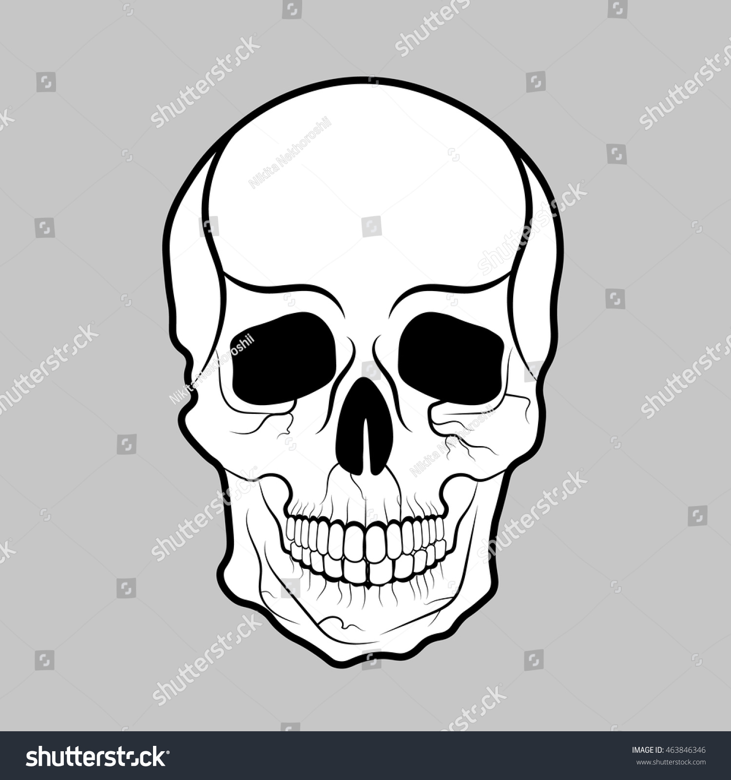 Skull Eps10 Vector Stock Vector 463846346 - Shutterstock