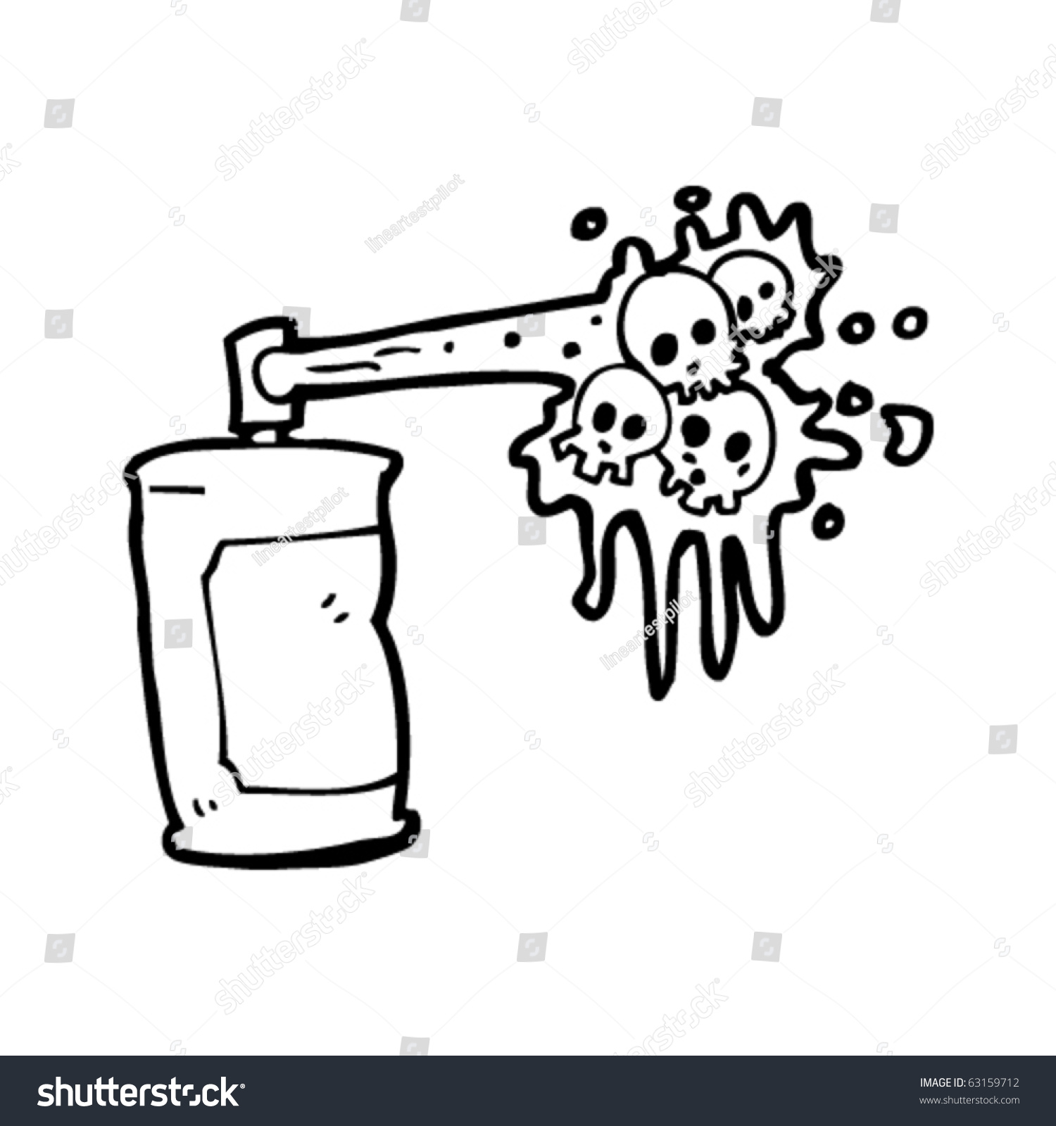 Skull Graffiti Cartoon Stock Vector 63159712 - Shutterstock