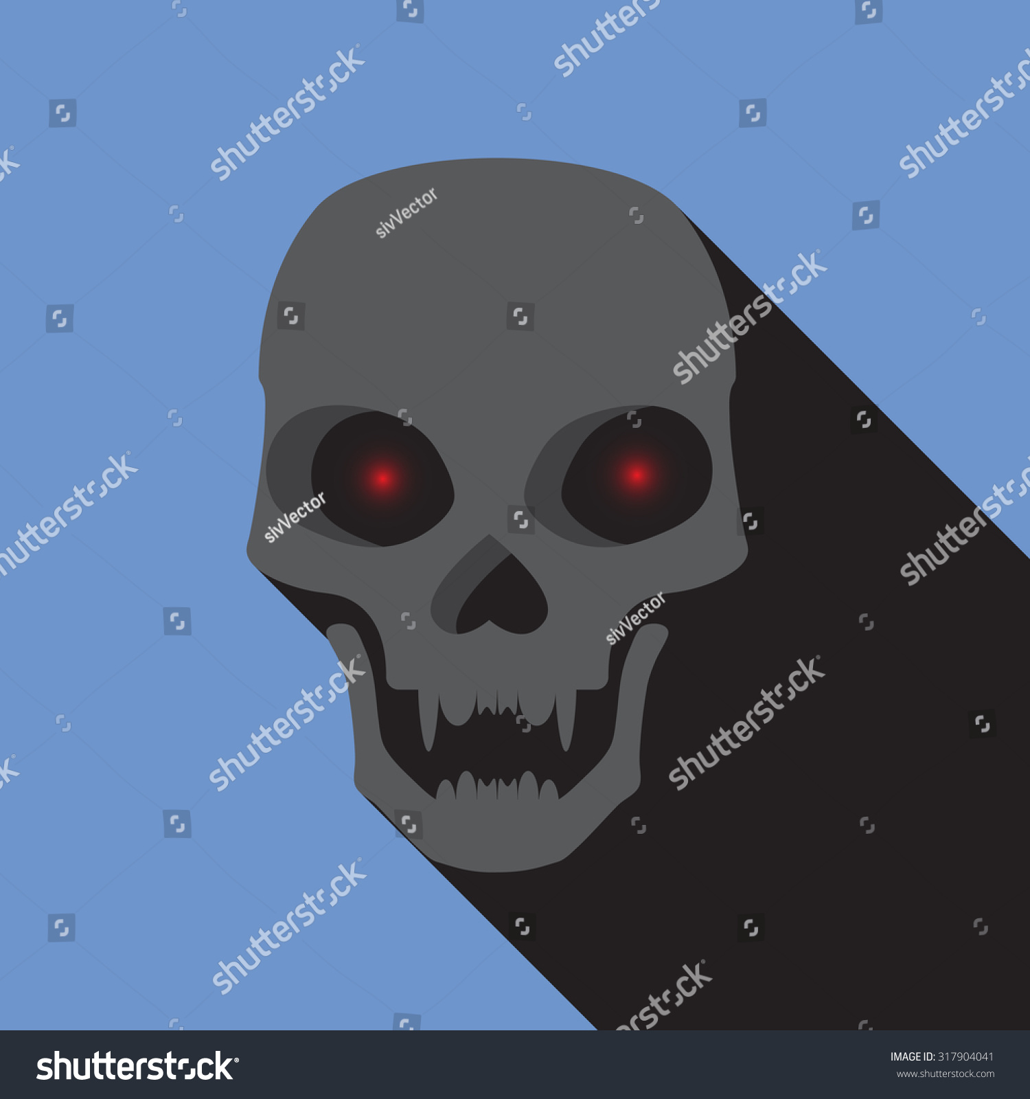 shutterstock skull vector Shutterstock   Vector Icon 317904041 Skull Stock