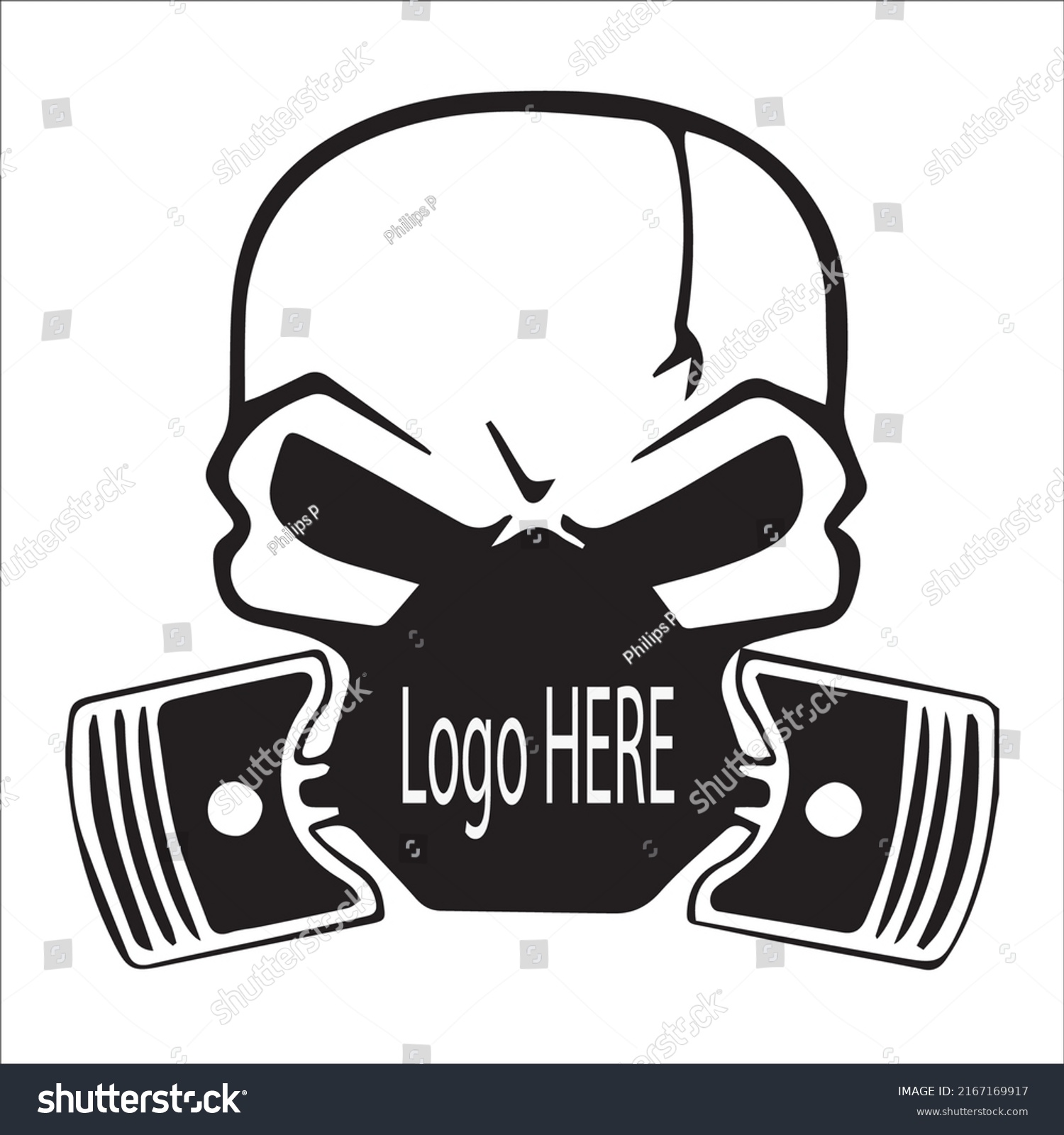 Skull Sticker Logo Can Be Used Stock Vector (Royalty Free) 2167169917 ...