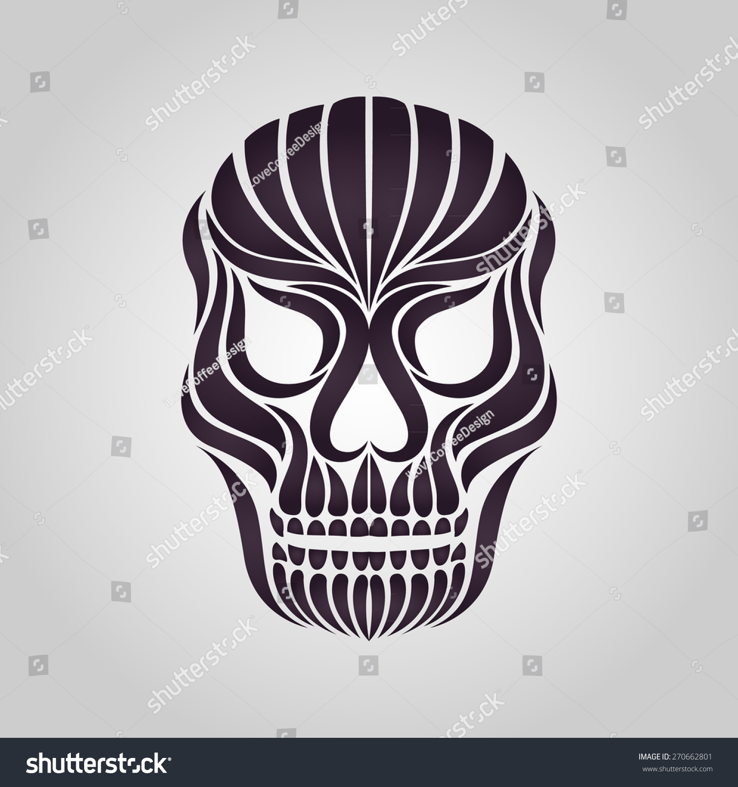 Skull Tattoo Vector Stock Vector Royalty Free 270662801