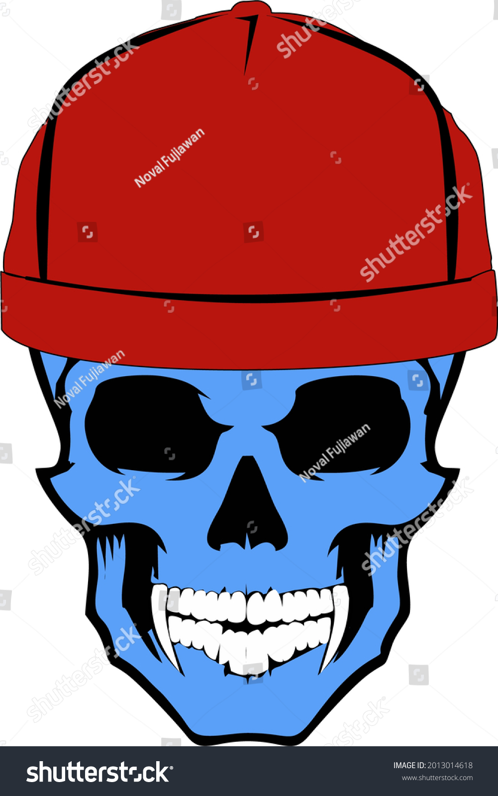 Skull Beanie Simple Fan Art Stock Vector (Royalty Free) 2013014618