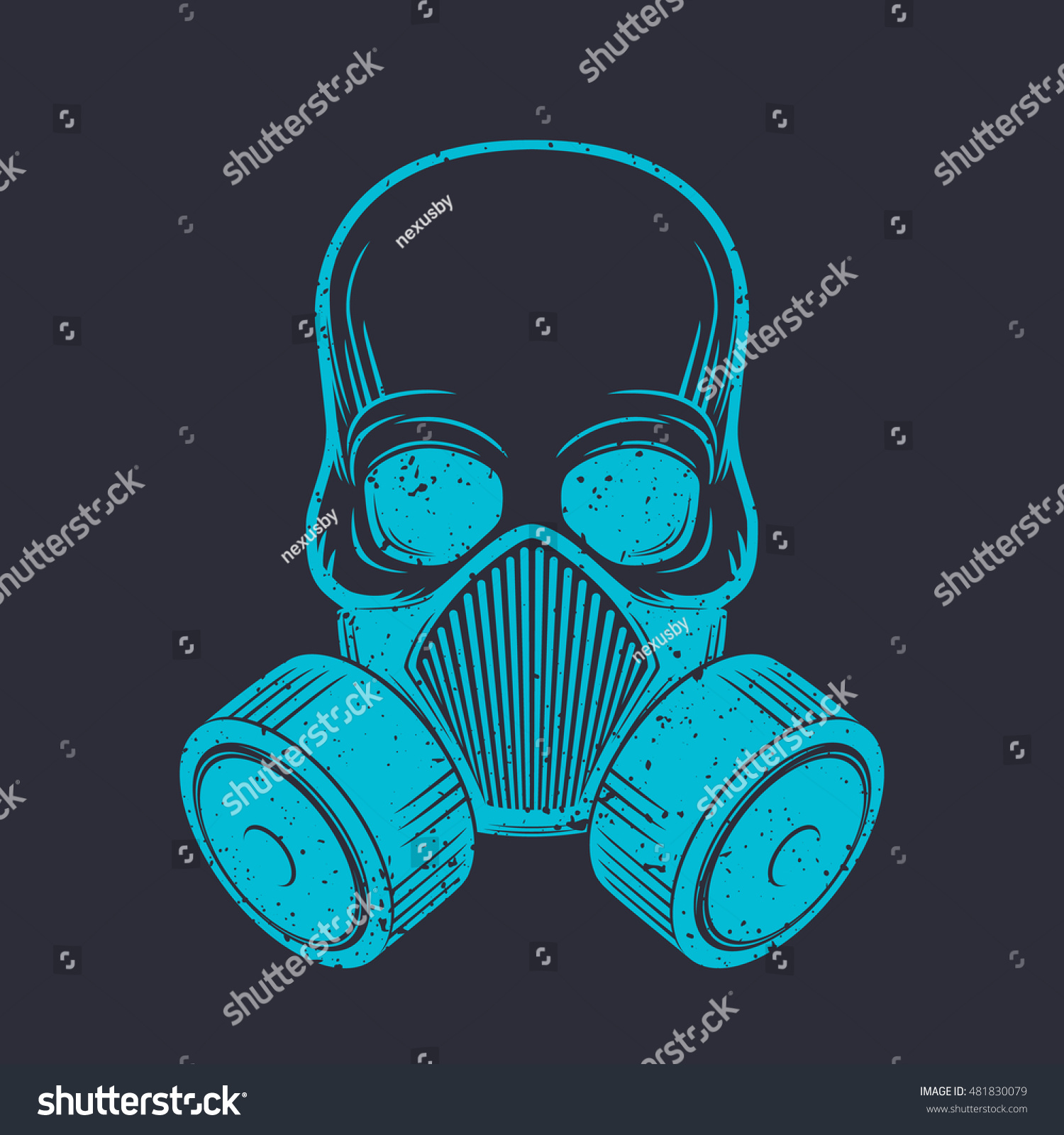 Skull Respirator Gas Mask Vector Illustration Stock Vector Royalty Free 481830079 Shutterstock