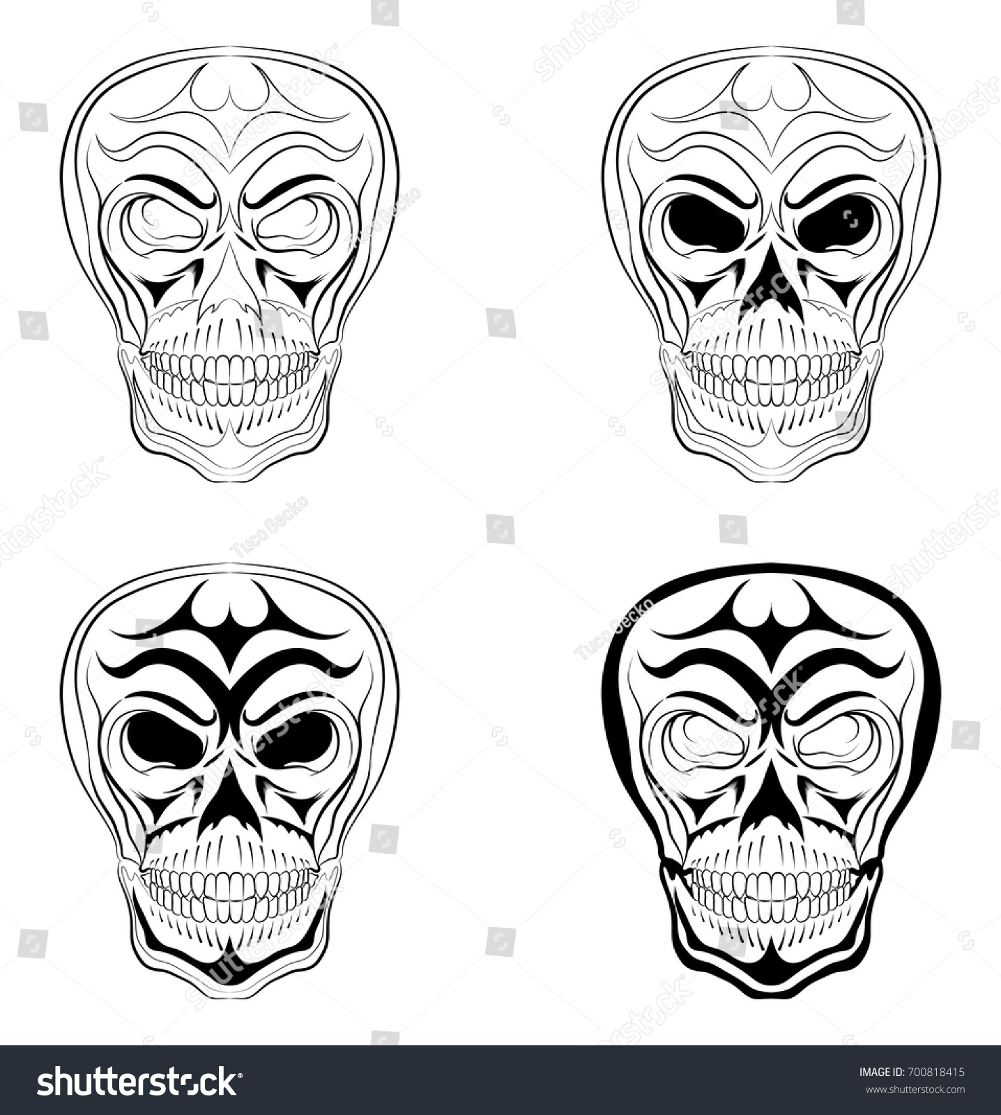 skulls tattoos stock vector 700818415 shutterstock skulls tattoos stock vector 700818415 shutterstock