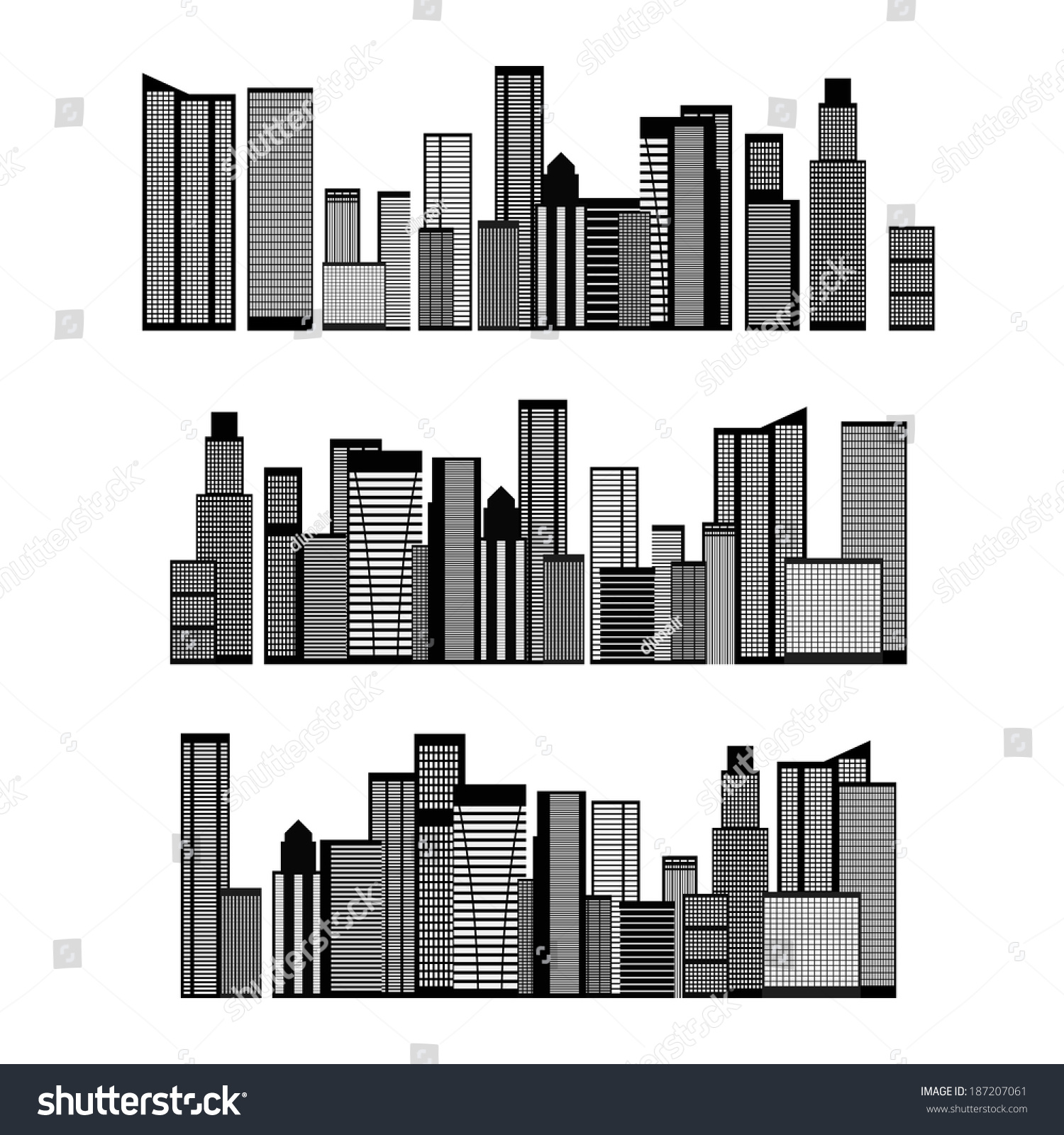 Skyline City Vector Stock Vector (Royalty Free) 187207061