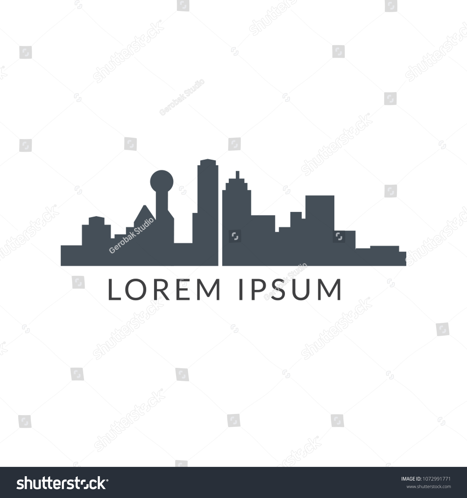 Skyline Logo Template Skyline Silhouette Vector Stock Vector (Royalty ...