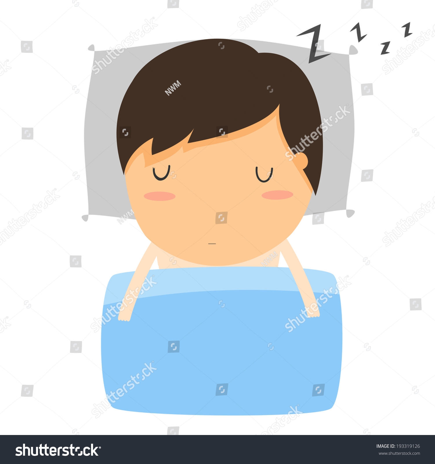 Sleep Kids Sleeping Cartoon Vector Illustration Stock Vector (Royalty