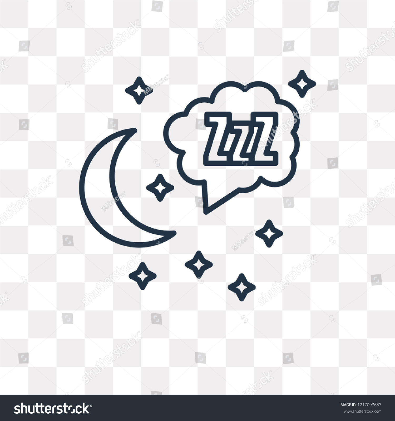 Sleep Vector Outline Icon Isolated On Stock Vector Royalty Free 1217093683 Shutterstock 9528