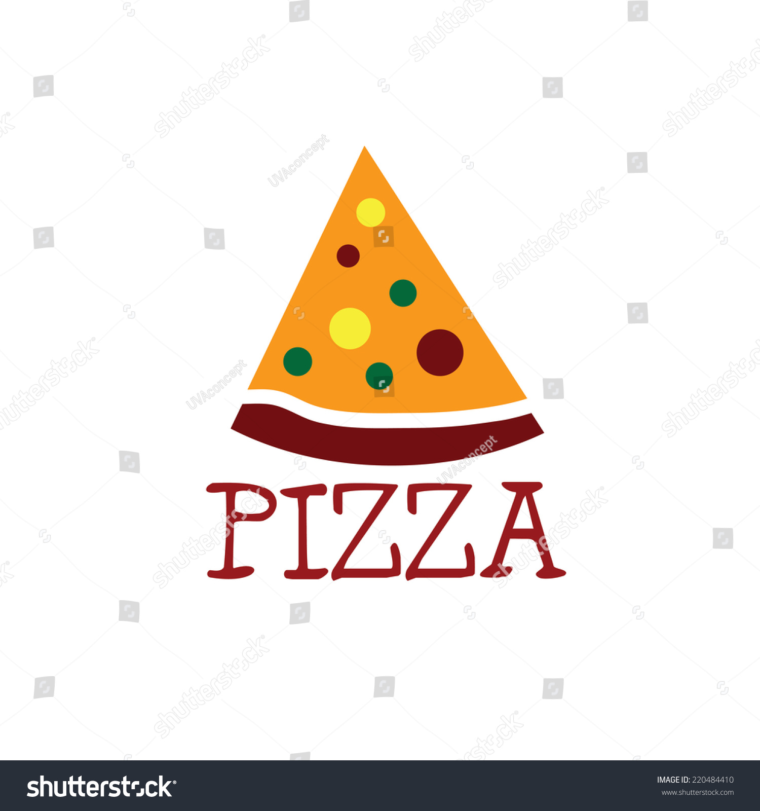 Slice Of Pizza Vector Design Template - 220484410 : Shutterstock