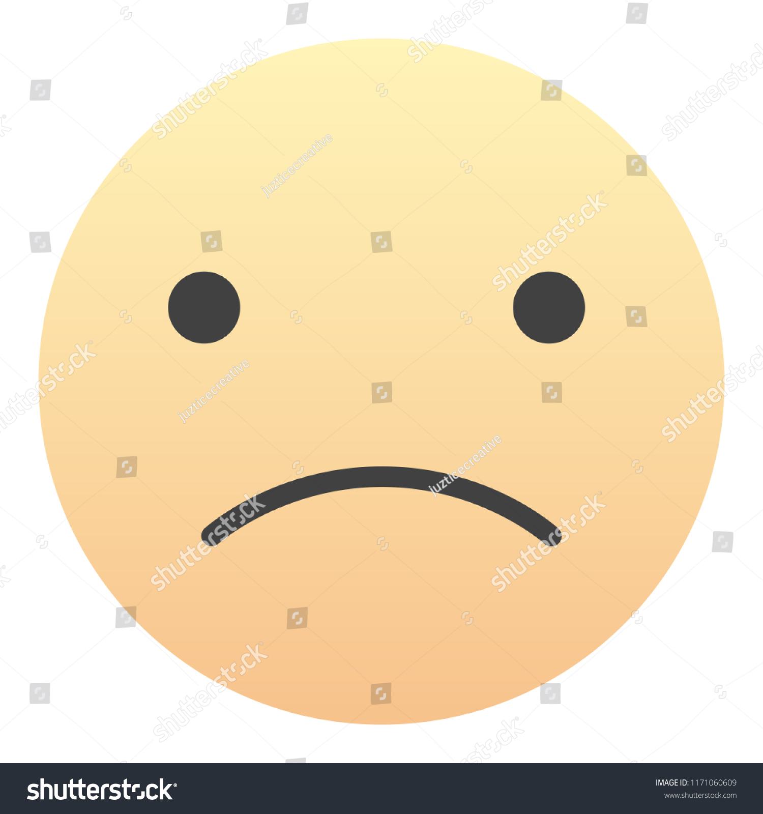 Slightly Frowning Face Emoticon Emoji Sign Stock Vector (royalty Free 