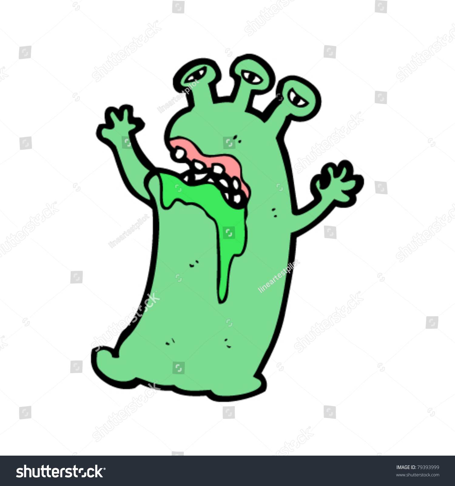 Slimy Alien Creature Stock Vector (Royalty Free) 79393999 | Shutterstock