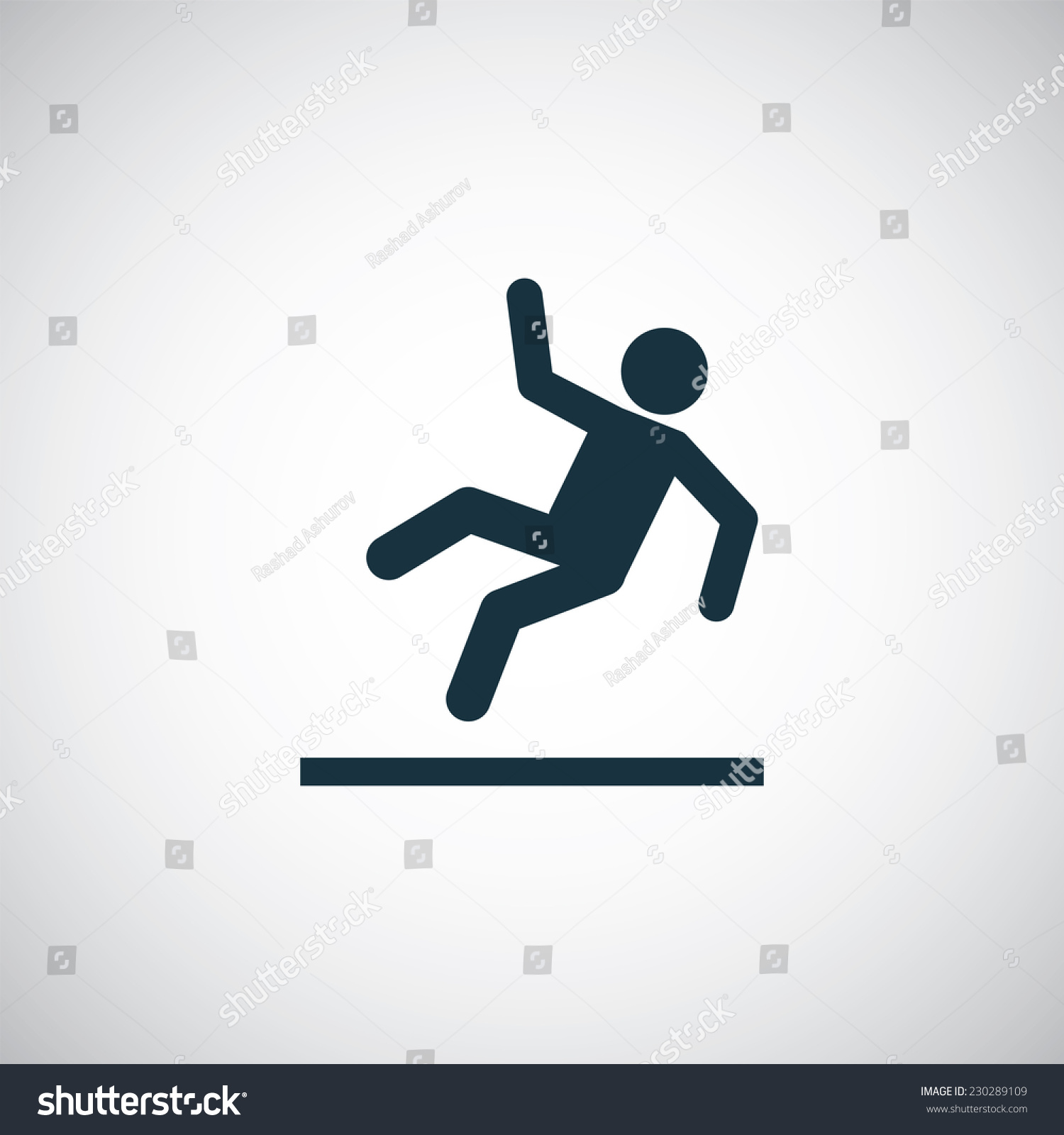 Slippery Floor Icon On White Background Stock Vector 230289109 ...