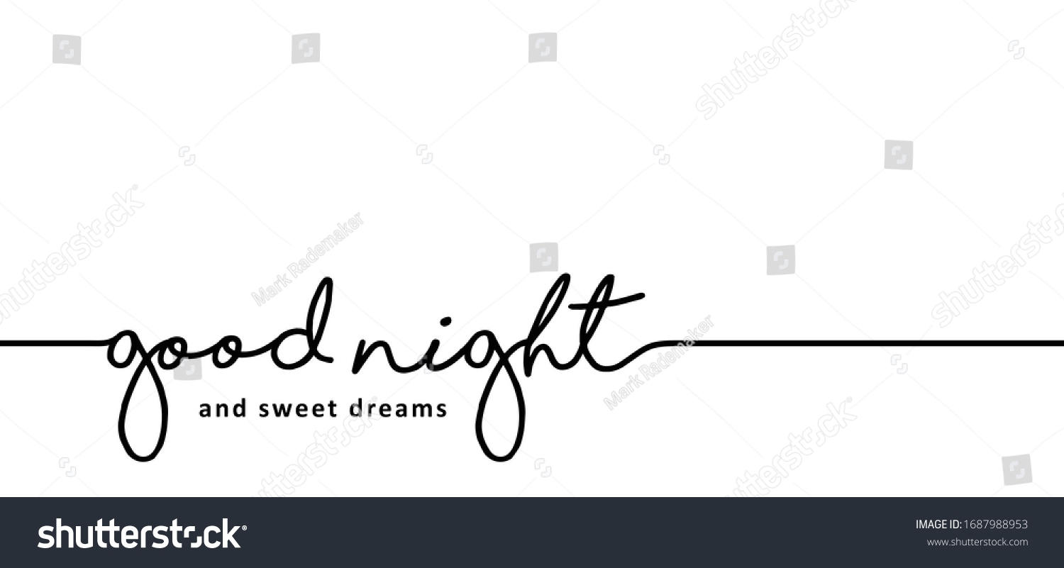 Slogan Good Night Sweet Dreams World Stock Vector (Royalty Free ...